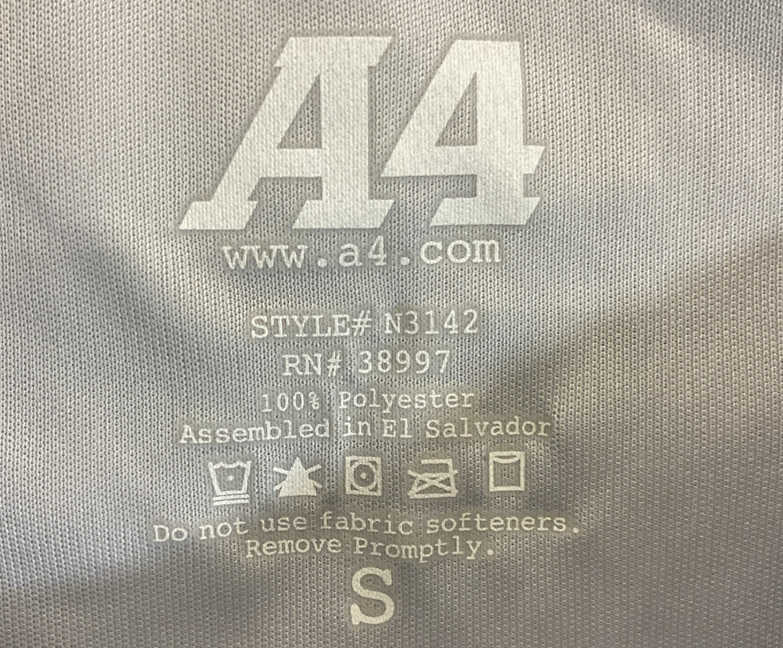 A4 38997 Women’s 100% Polyester Athletic Shirt Light Grey Small