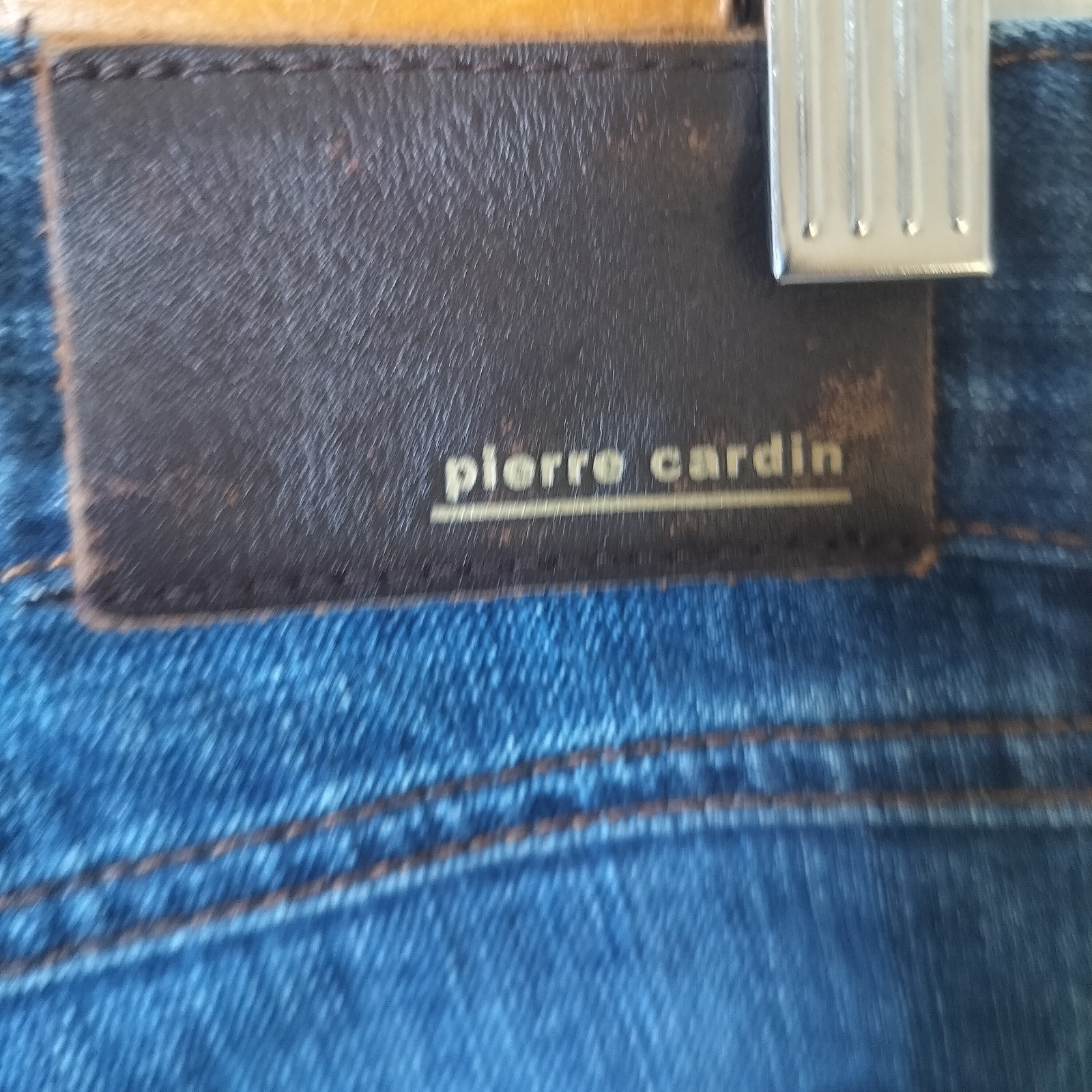 90s High Waisted Pierre Cardin Blue Denim Jeans With Unique Back Pockets Size 27