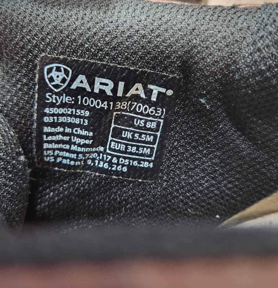 Ariat ATS Terrain Brown Leather Waterproof Ankle Boots Women’s size 8 B