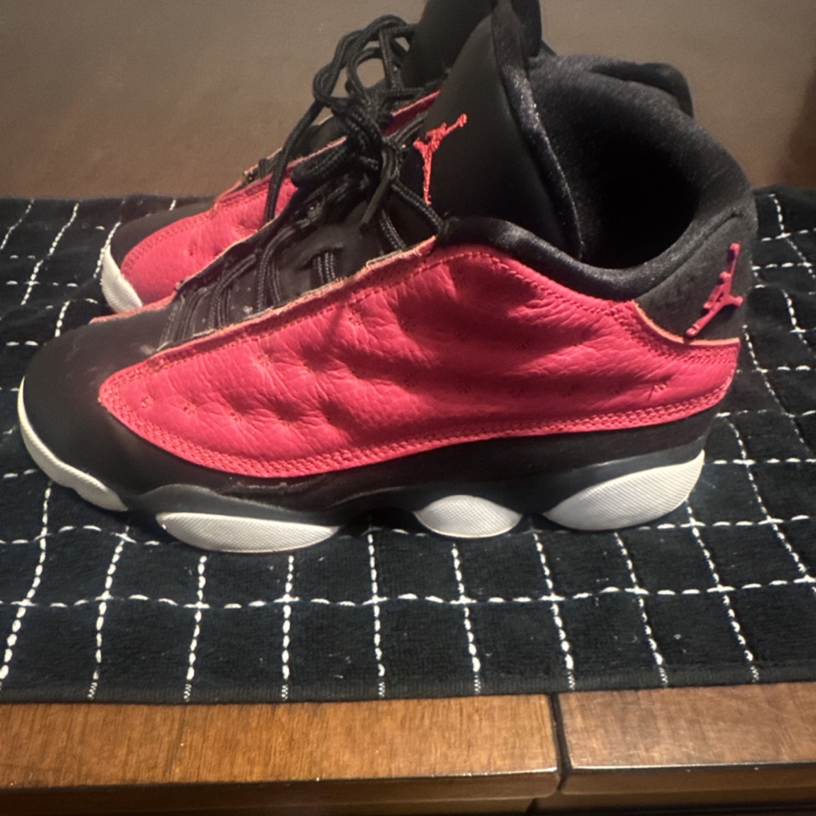 Jordan Air Jordan 13 Retro DA8019-061 Colorblock Sneaker Red Black White Kids 5Y
