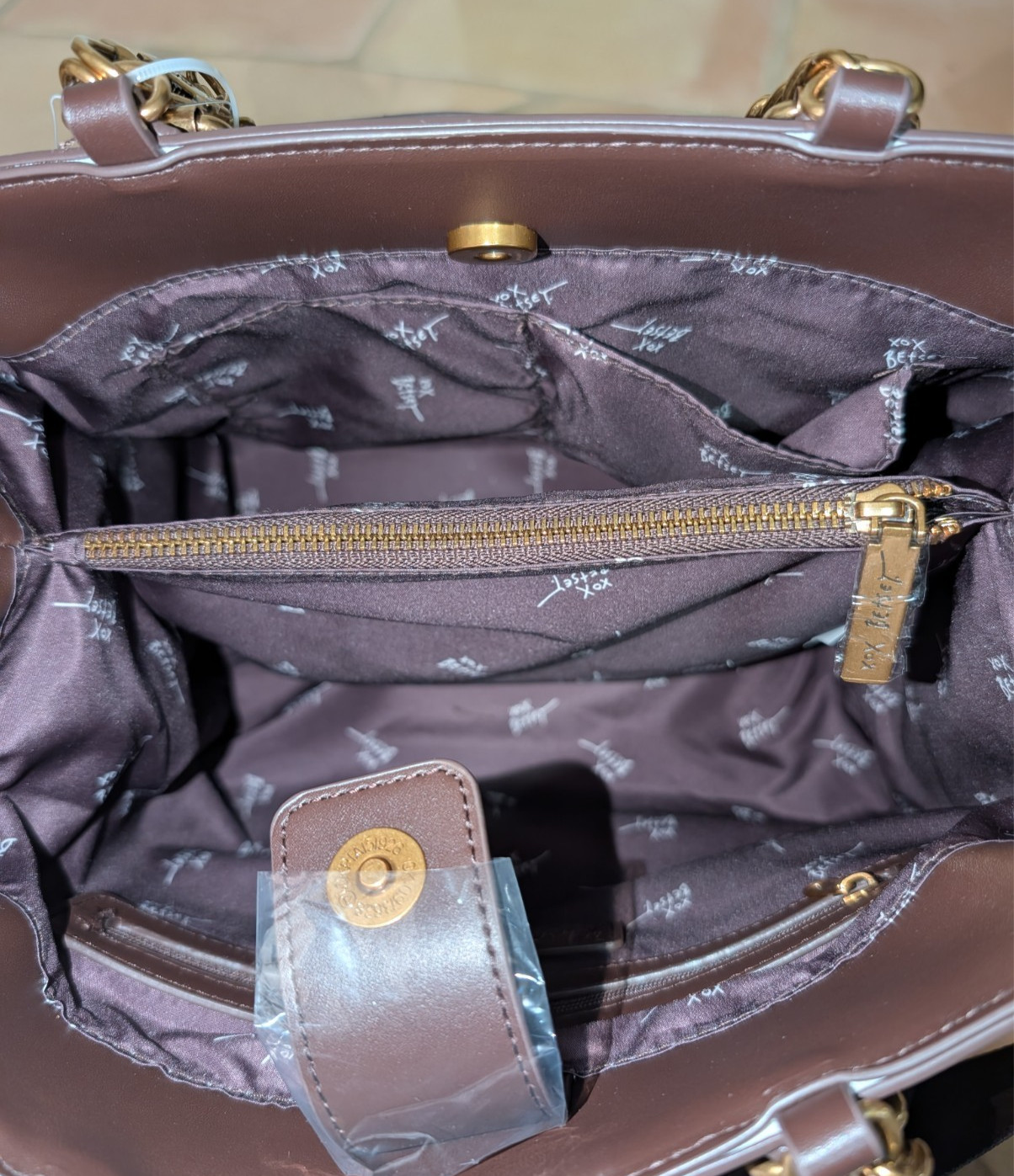 BETSEY JOHNSON Multi COW Heart Western TOTE Handbag XOBECA-U Horseshoe CHARM