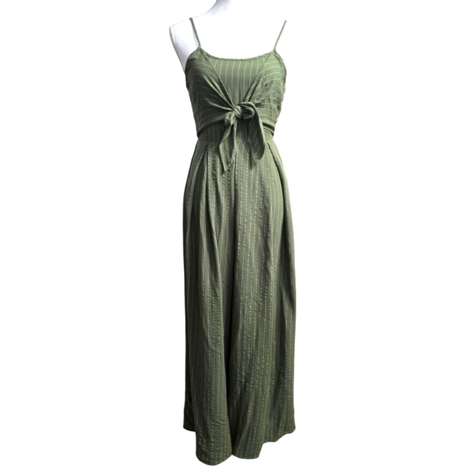 Flying Tomato Green Striped Jumpsuit
