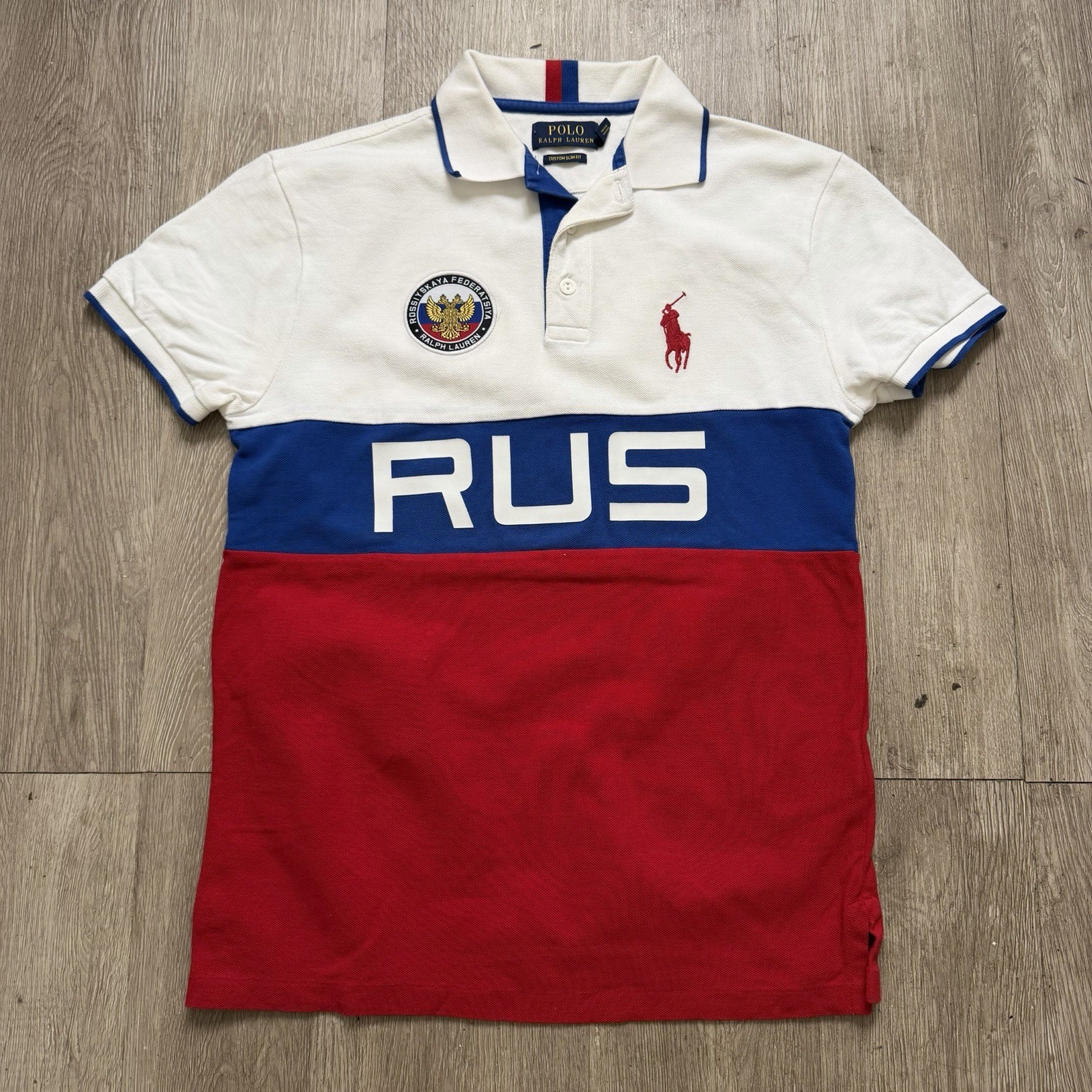 Polo Ralph Lauren Russia Federation Red Polo Shirt Men’s Size S Moscow