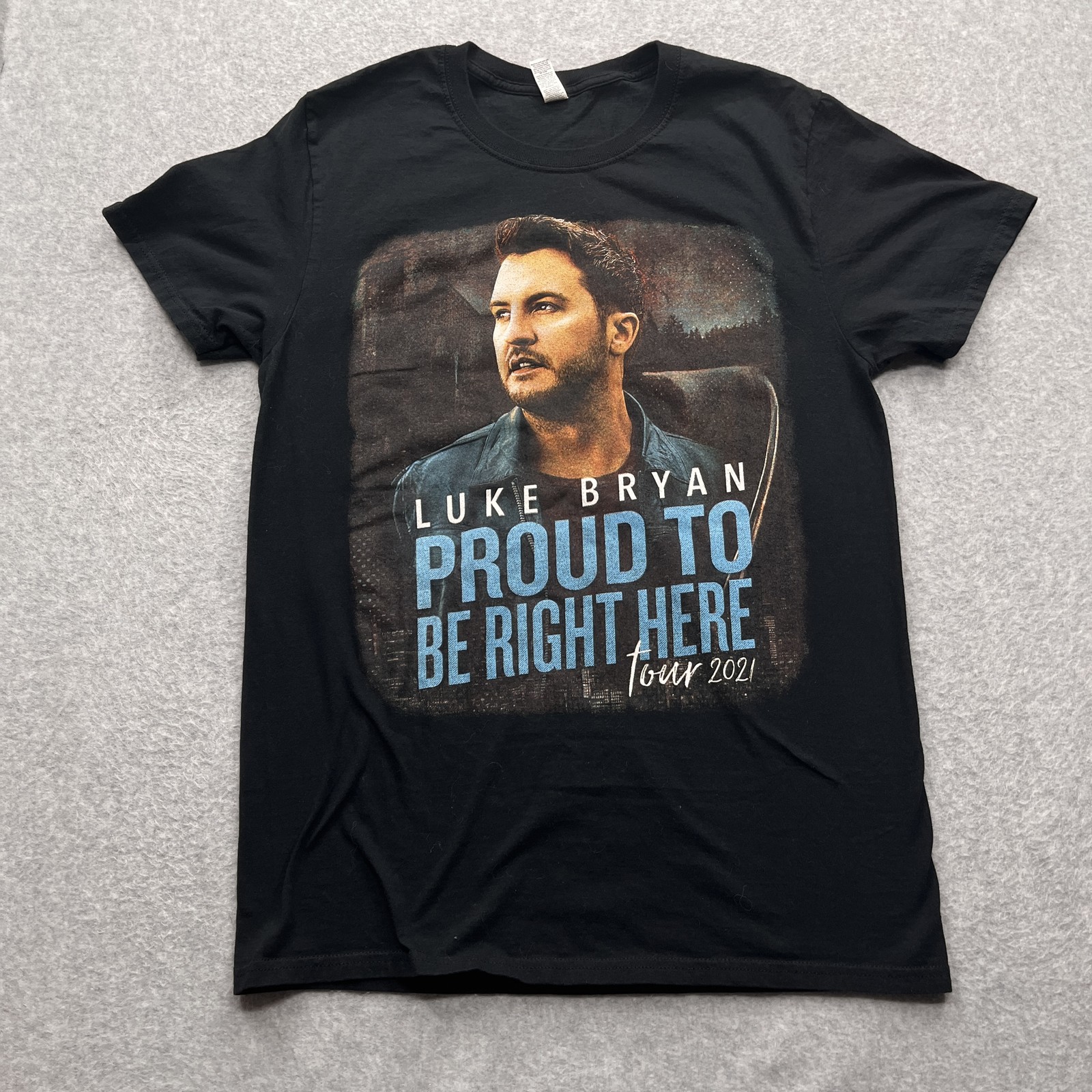 Luke Ryan Men’s Medium Black Proud To Be Here Tour 2021 T-Shirt.