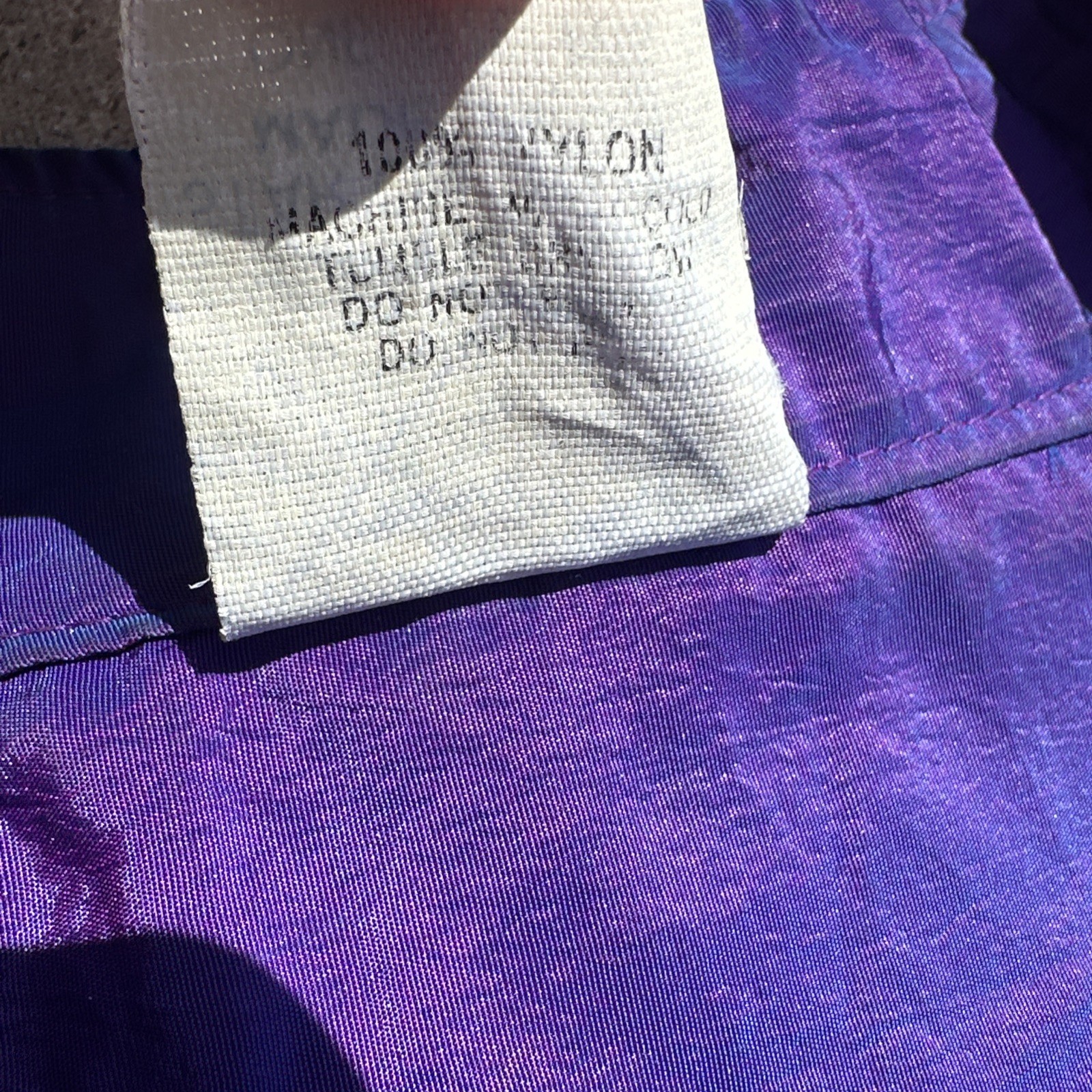 Surf Style Windbreaker Iridescent Purple 1/4 Zip Pullover 90s Vintage One Size