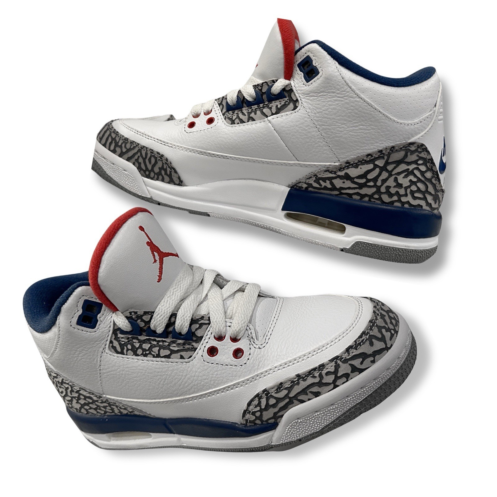 Nike Air Jordan 3 Retro OG True Blue 2016 Big Kids Size 4.5Y Sneakers