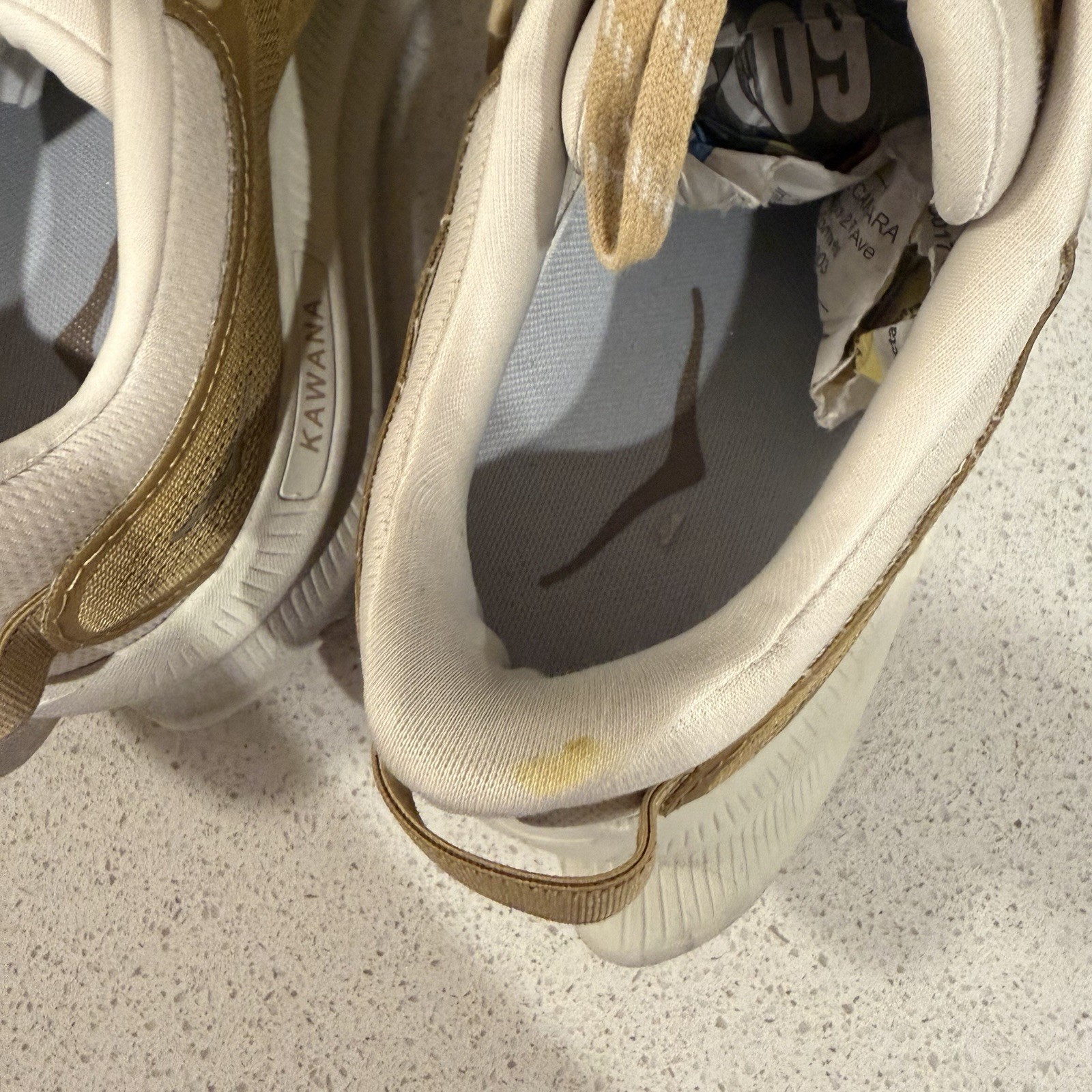 Hoka Kawana 2 Shoes Mens 9D Wheat Oat Milk Athletic running Sneakers