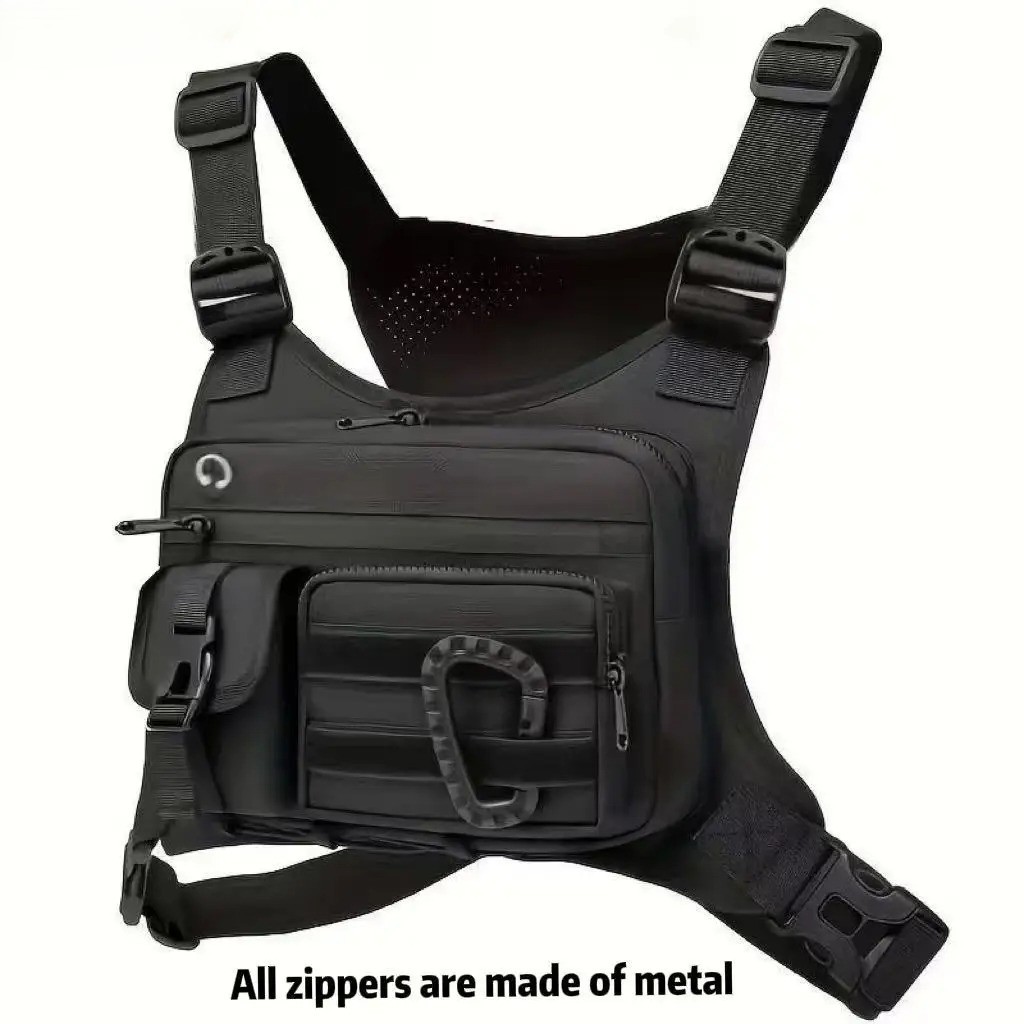 Running Chest Rig Bag Front Pouch EDC Pack Sports Vest for Men Women
