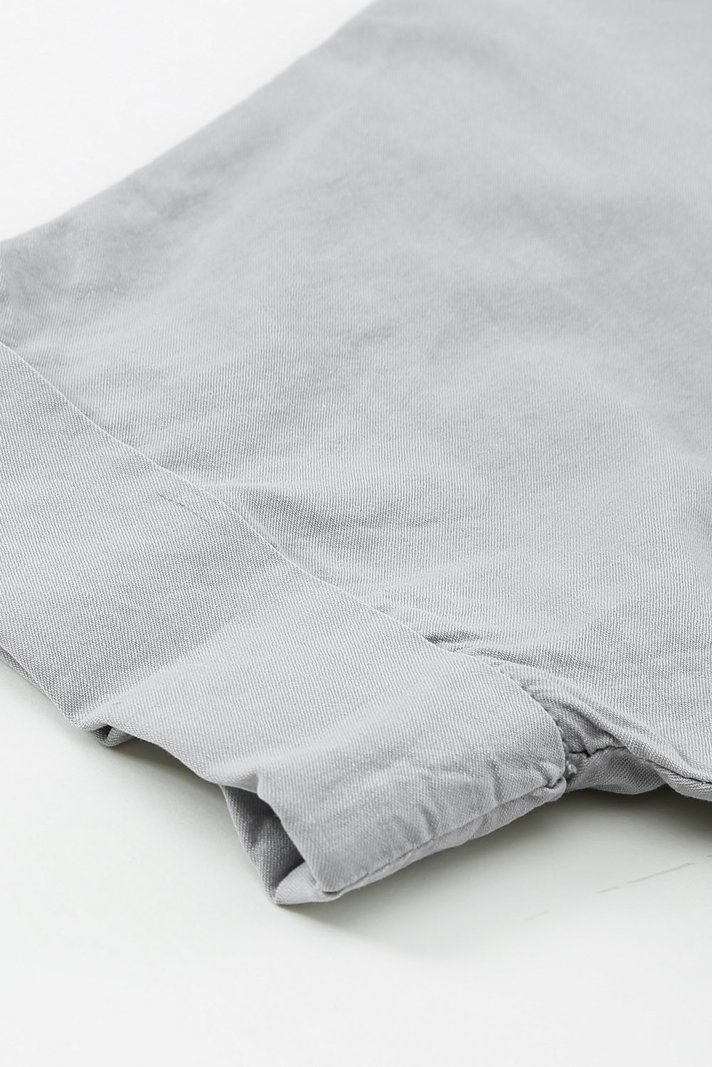 Turn-Down Collar Short Sleeve Cotton Denim Shirt M