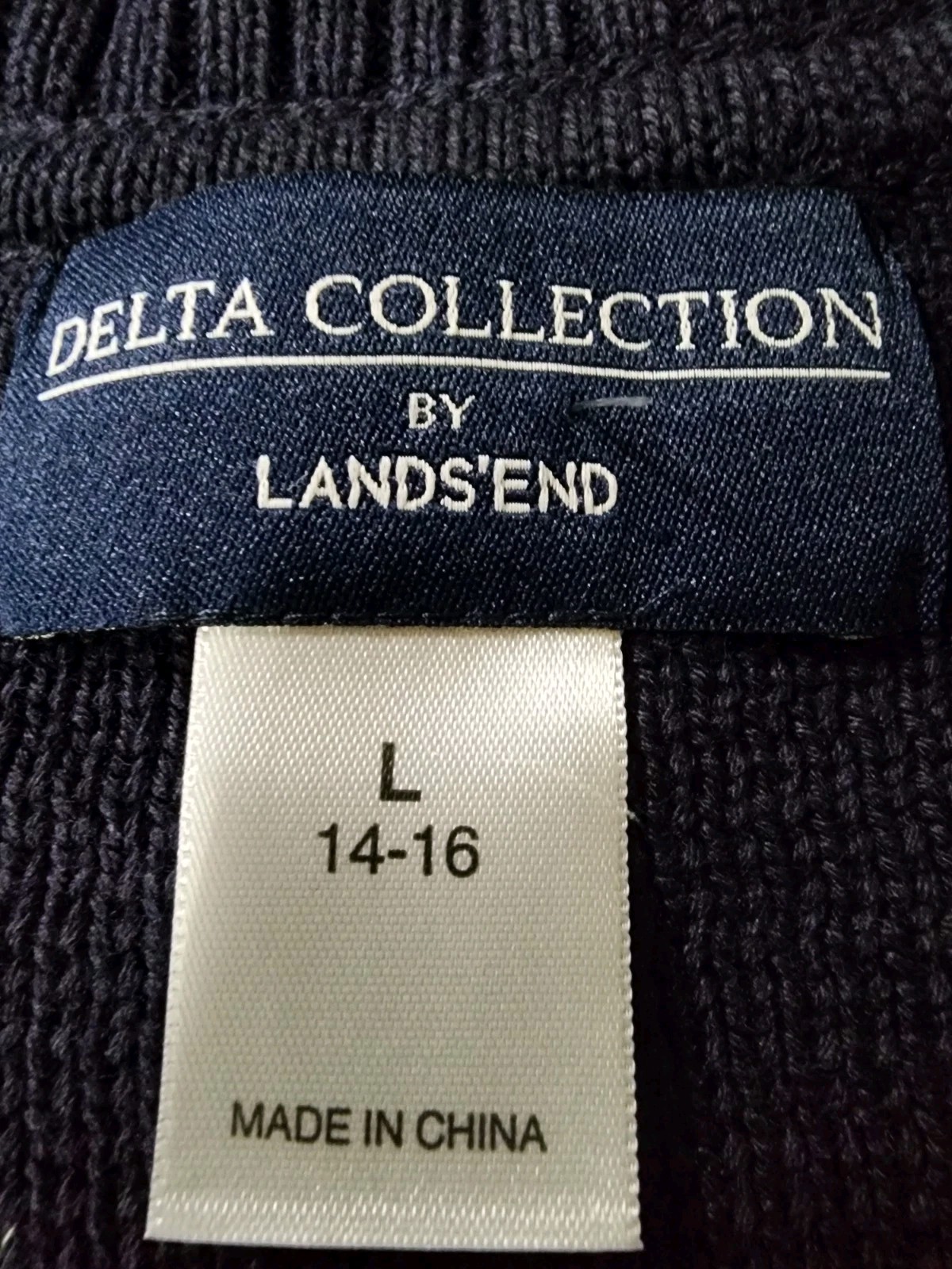 Lands End Delta Womens Button Up Navy Sweater XS, S, M, L, XL New, Ships Free