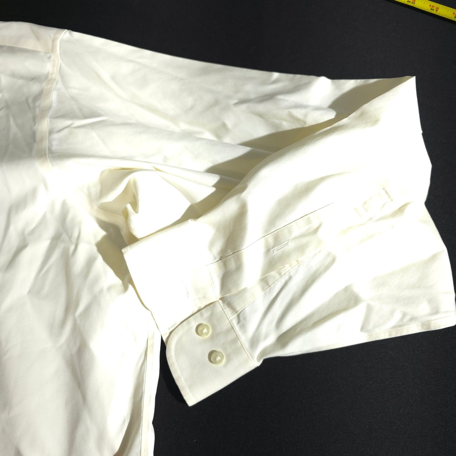 Brooks Brothers Shirt Men 17 34/35 Yellow NonIron Cotton Button Down Long Sleeve
