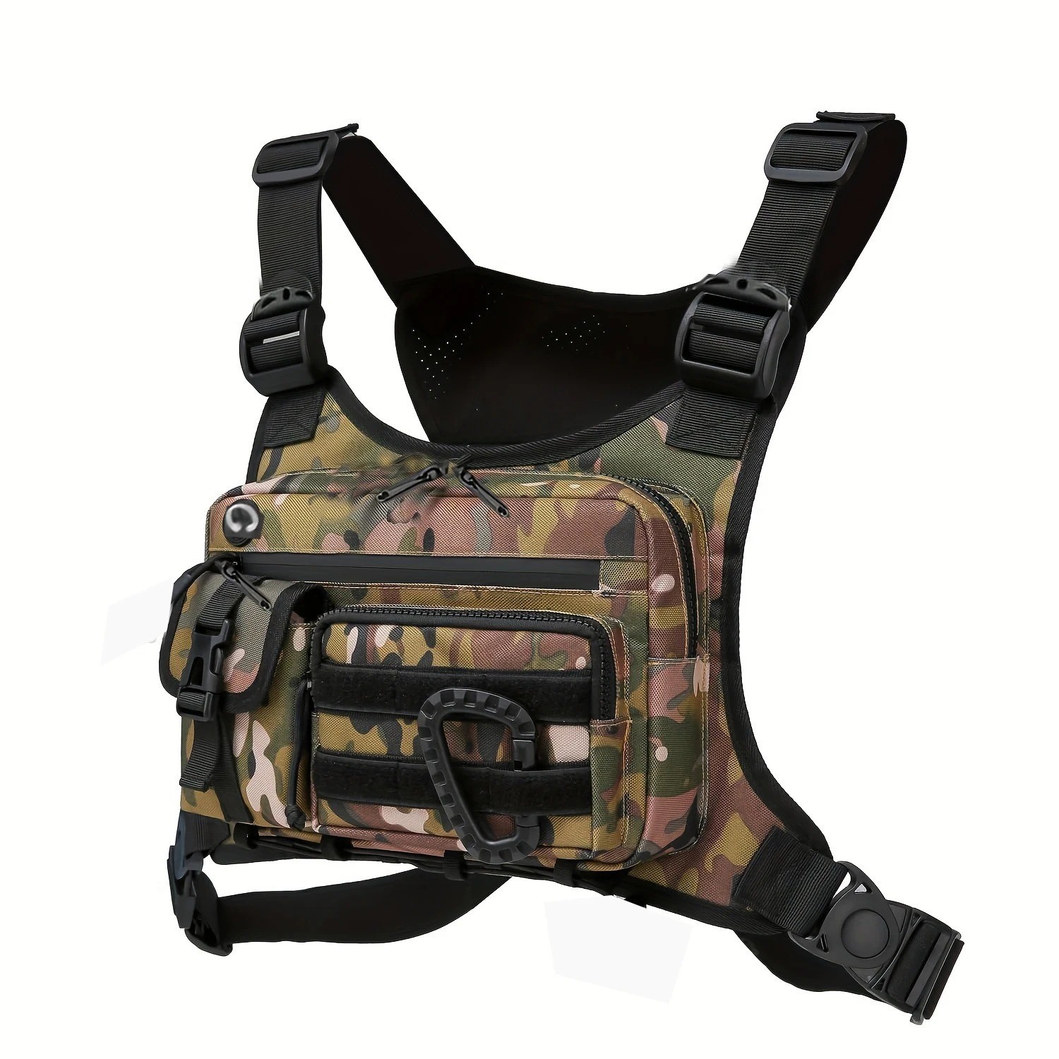 Sport Running Combat Chest Rig Bag Front Pouch Recon Kit Pack Protective Vest