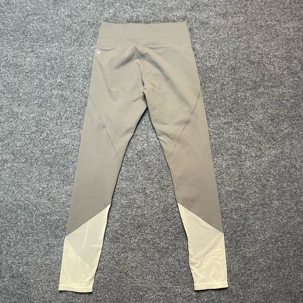 Fabletics Womens Leggings Pants Gray Yoga Waistband Mesh Cutouts Running XS