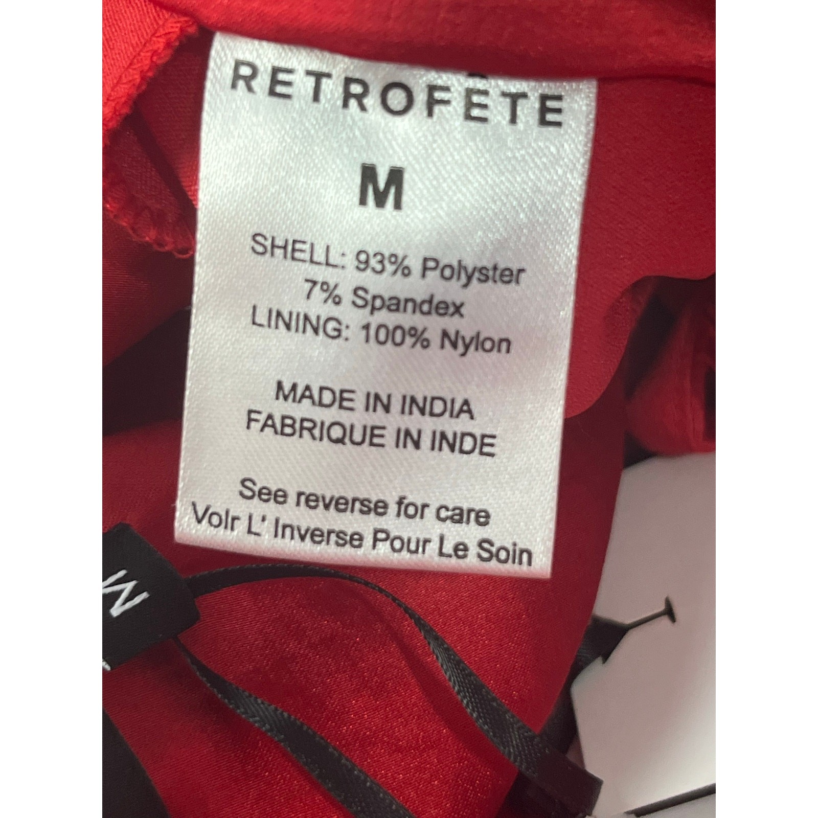 Retrofete Jumpsuit Medium Fiery Red Rhinestone Belt Glam Bling Formal NWT