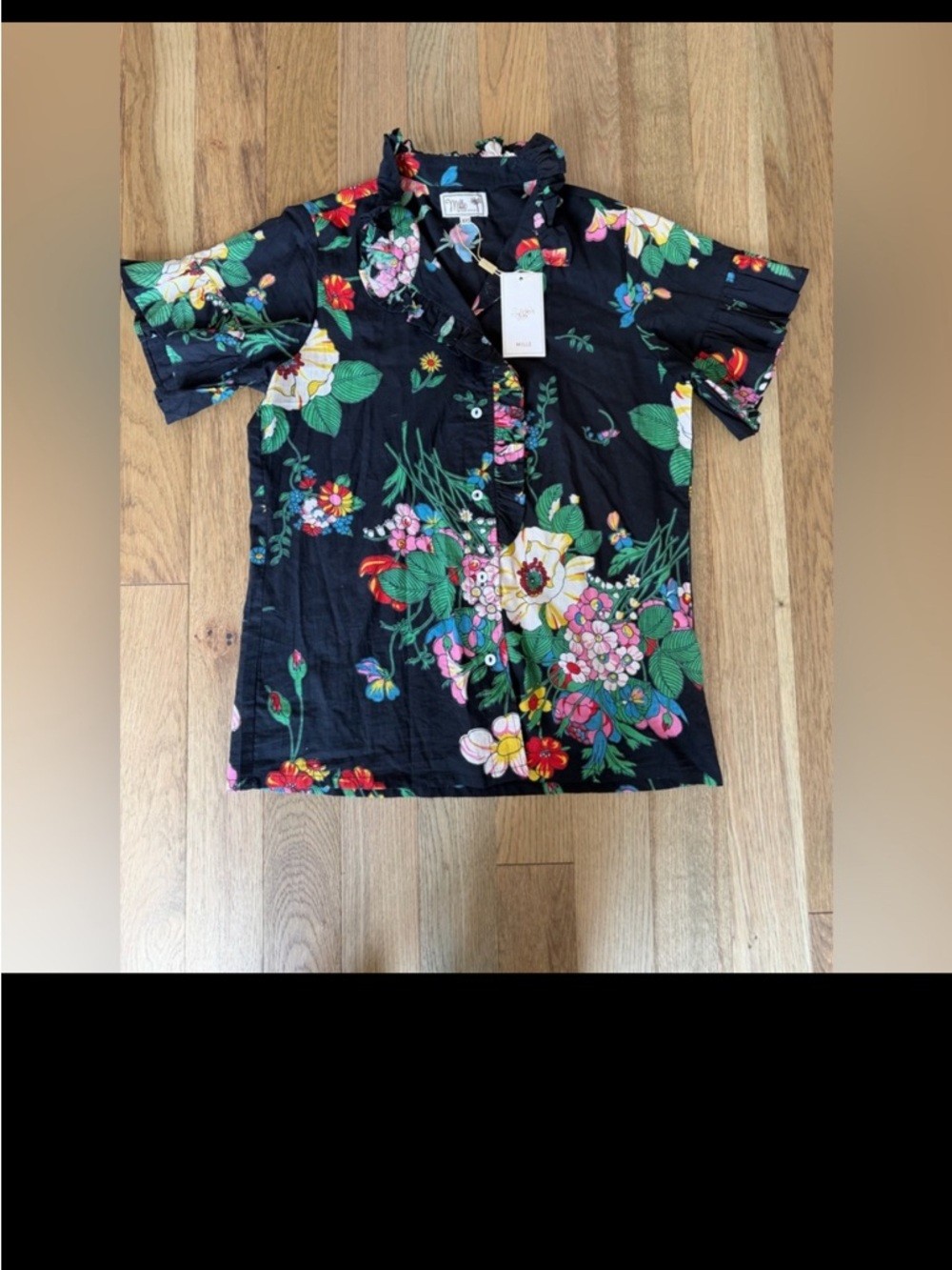 🤩 NWT – Mille Floral Button-Down Blouse – Size XXS