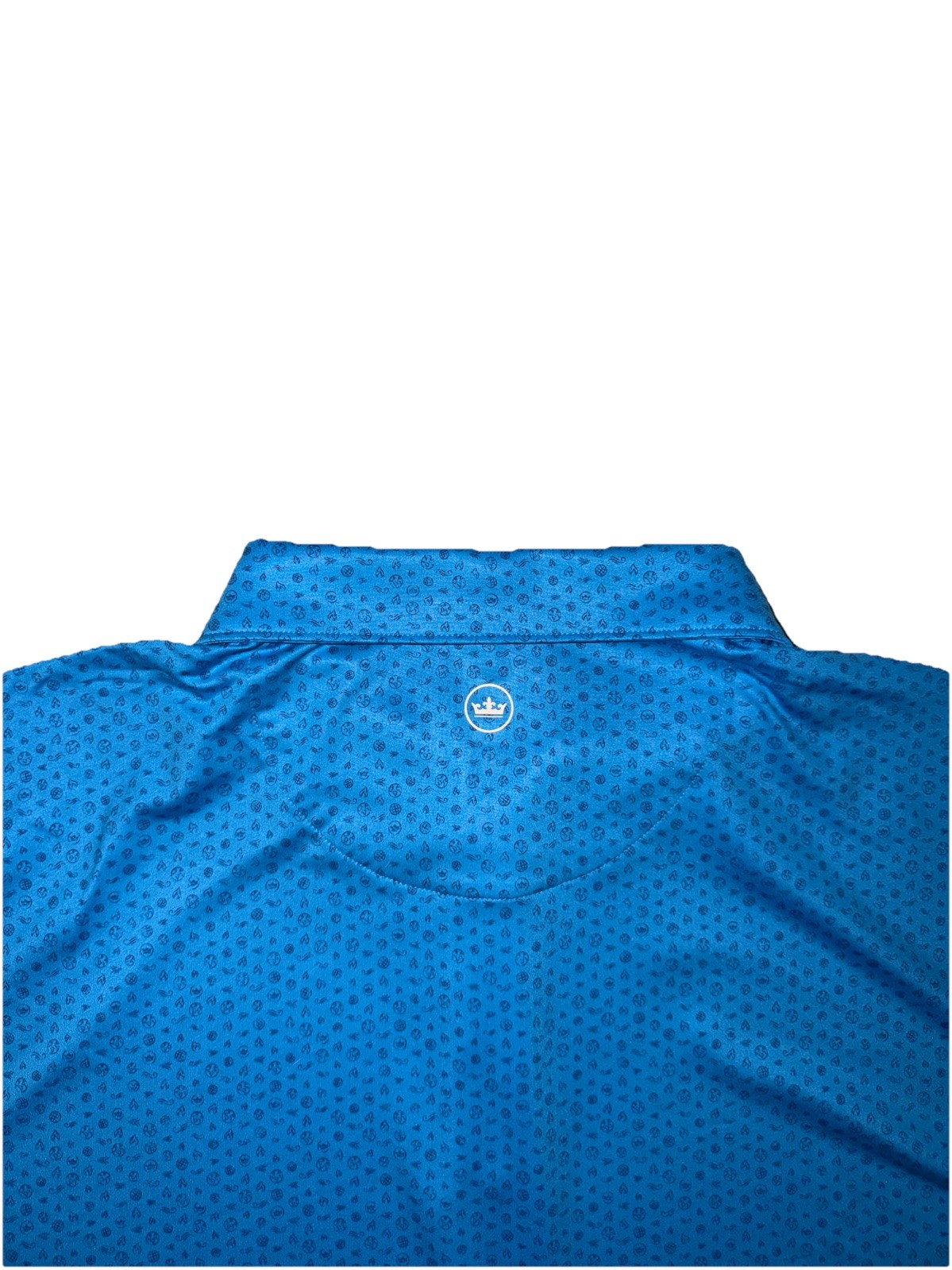 Peter Millar Crown Summer Comfort Performance All Over Logo Polo Shirt Large