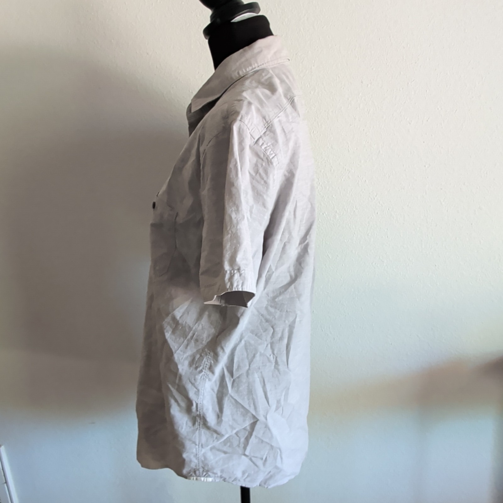 Express Men’s Soft Wash Button-Up Shirt, Size L, Gray