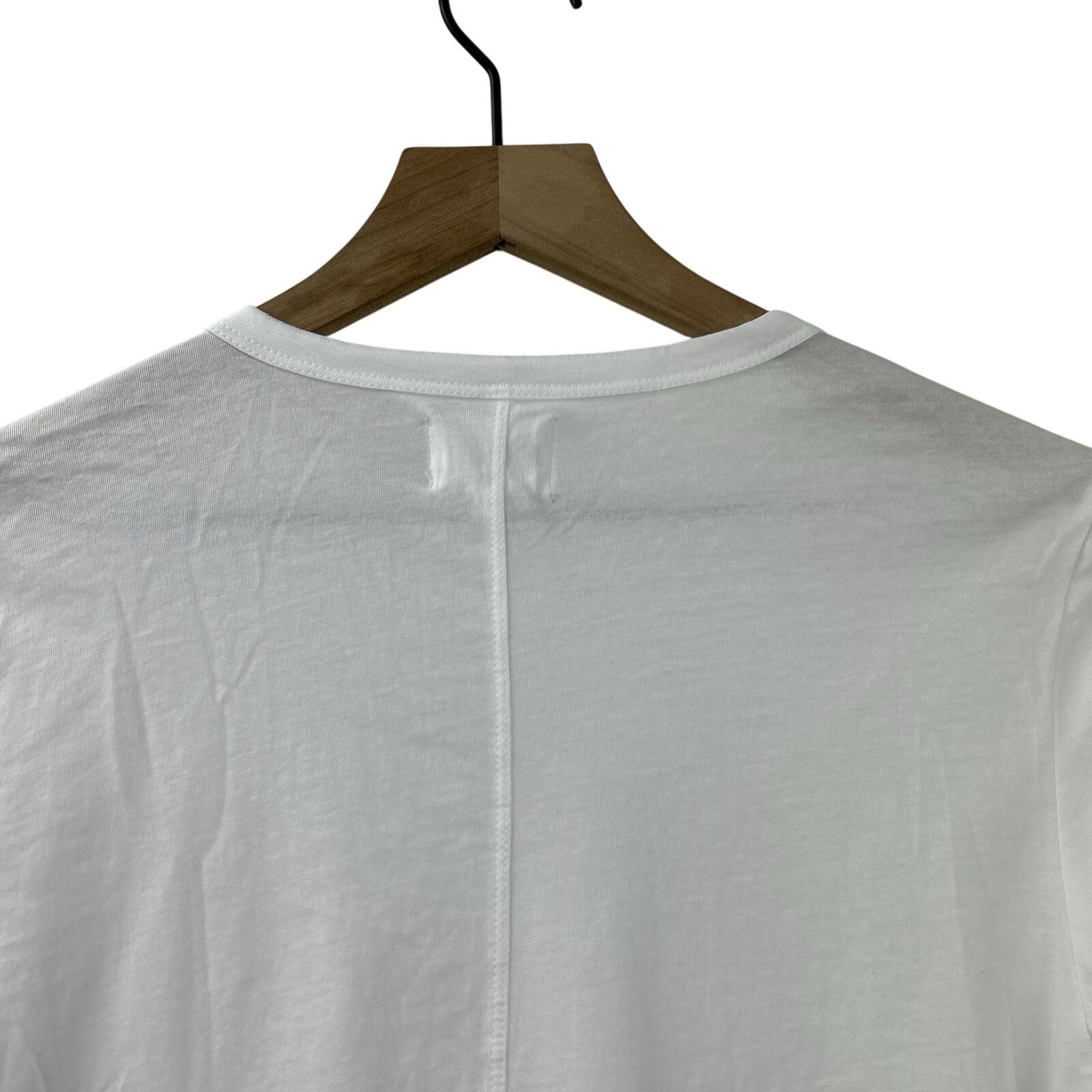 Mate The Label T-Shirt Long Sleeve Womens Sz M 100%Organic Cotton White Crewneck