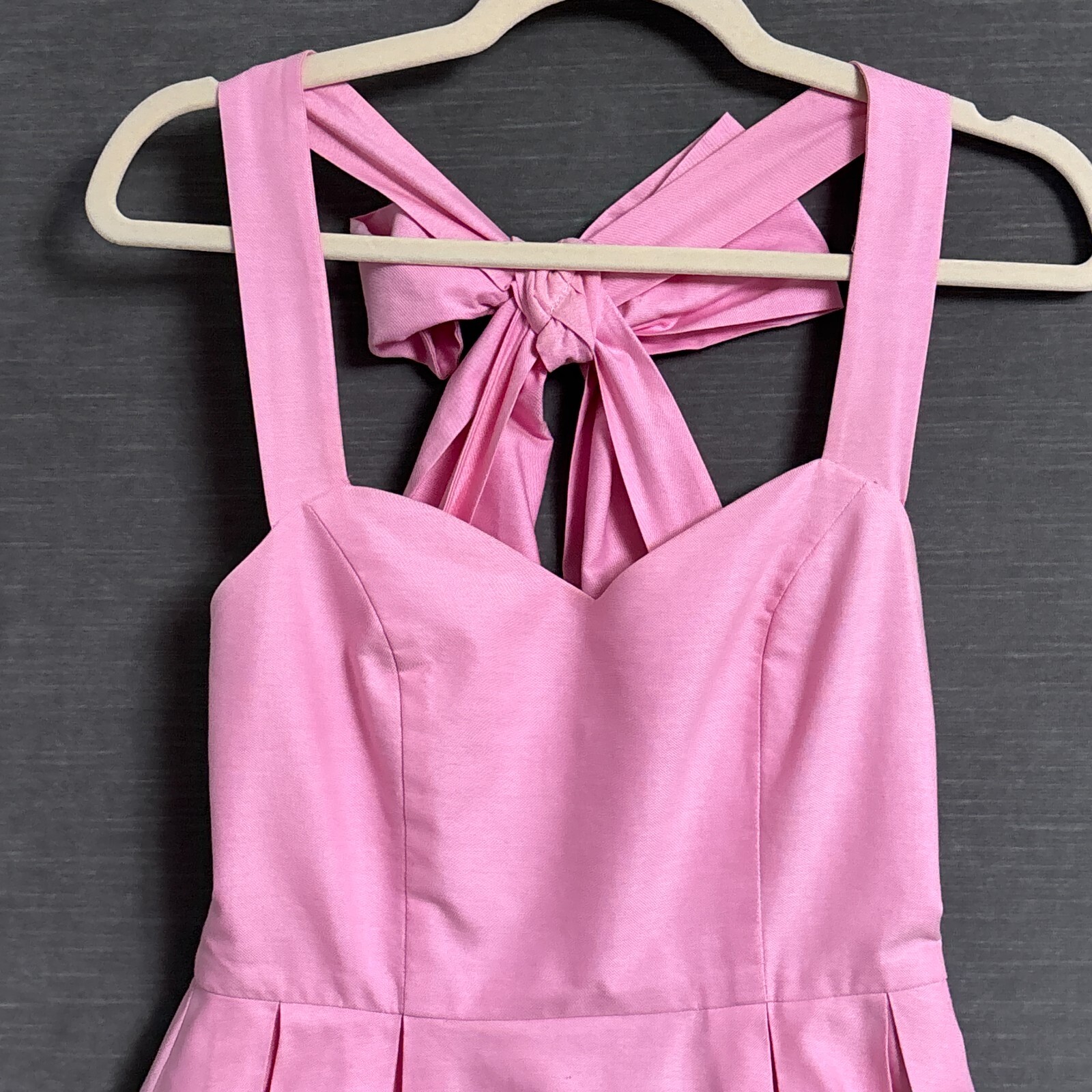 Lauren James Dress S Pink Preppy Nautical Bow Summer Party Classic Coastal