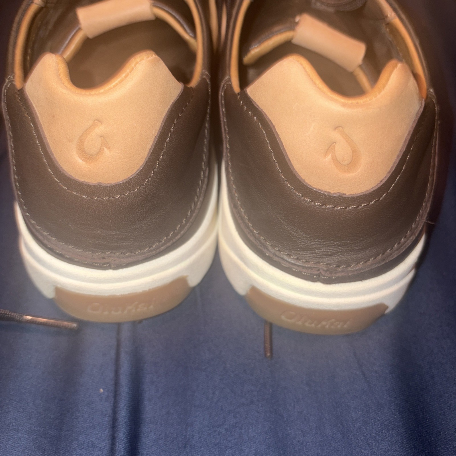 OLUKAI Lae’ahi Li ‘Ili Men’s Waterproof Leather Sneaker Brown Size 9 WORN ONCE