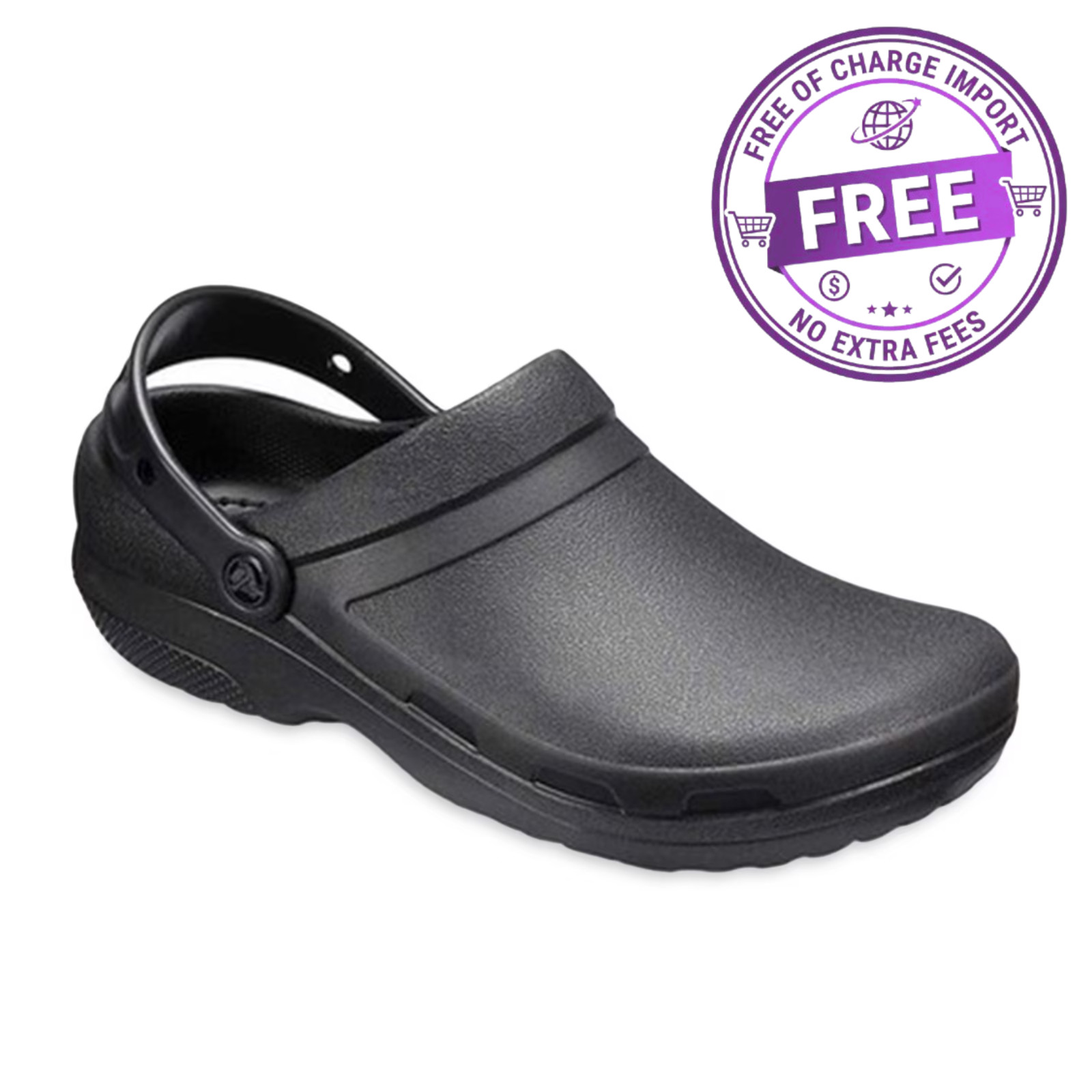 Crocs at Work Specialist II Unisex Slip Resistant Clog Work Shoes, Black Medium