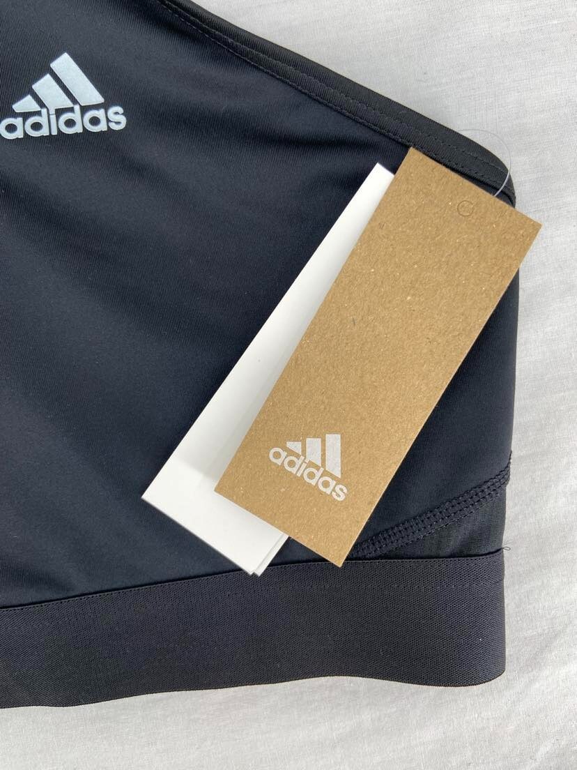 NEW Adidas Black Aeroready Alphaskin Racerback Elastic Band Sports Bra Women’s S