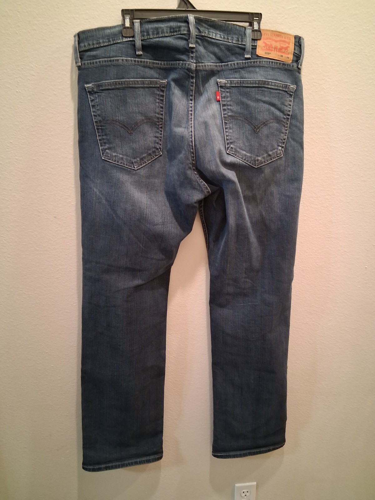 Levi’s Men’s 559 Blue Denim Jeans Medium Wash Relaxed Fit Straight 5-Pkt