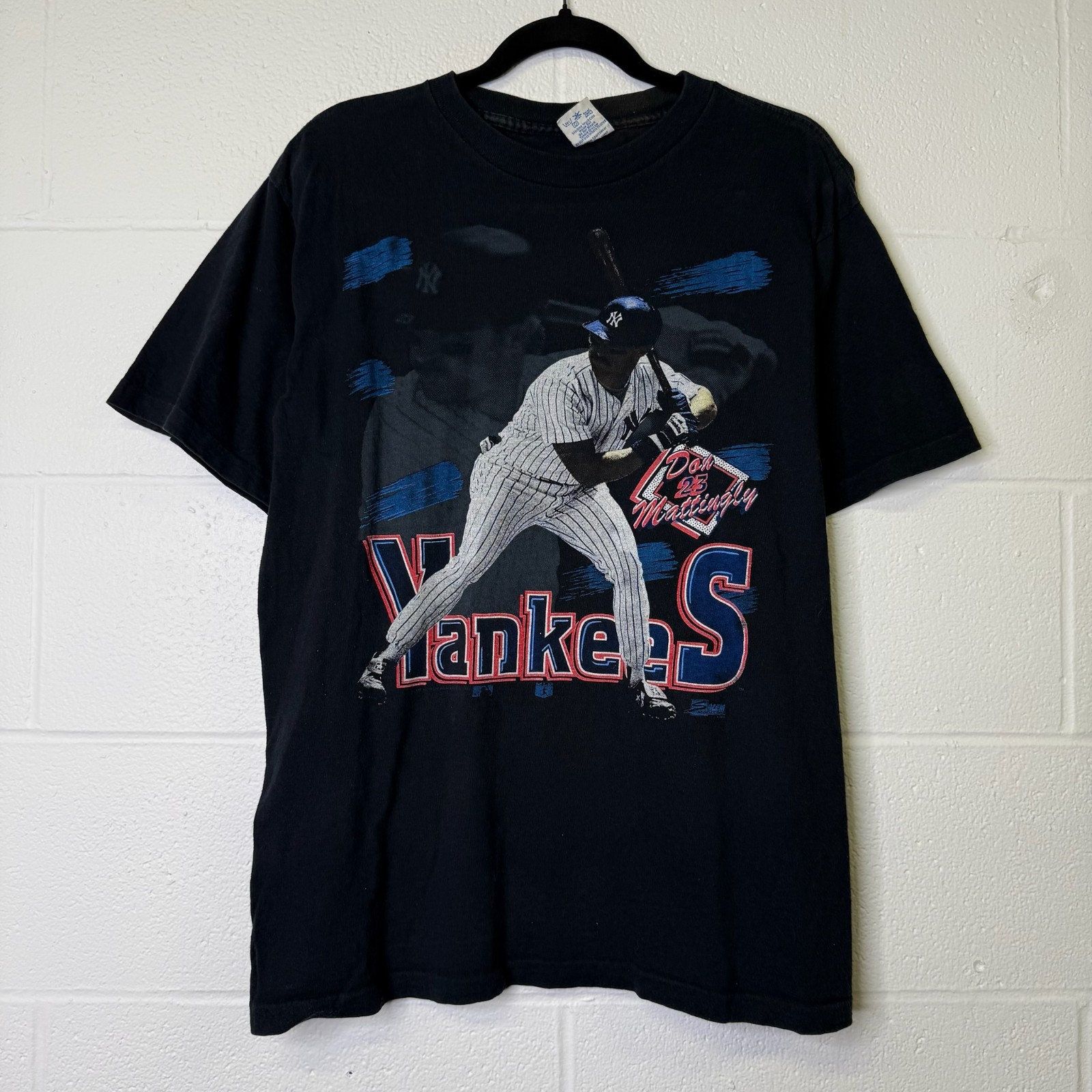 Vintage 90s New York Yankees Don Mattingly Salem Sportswear Shirt L b1678