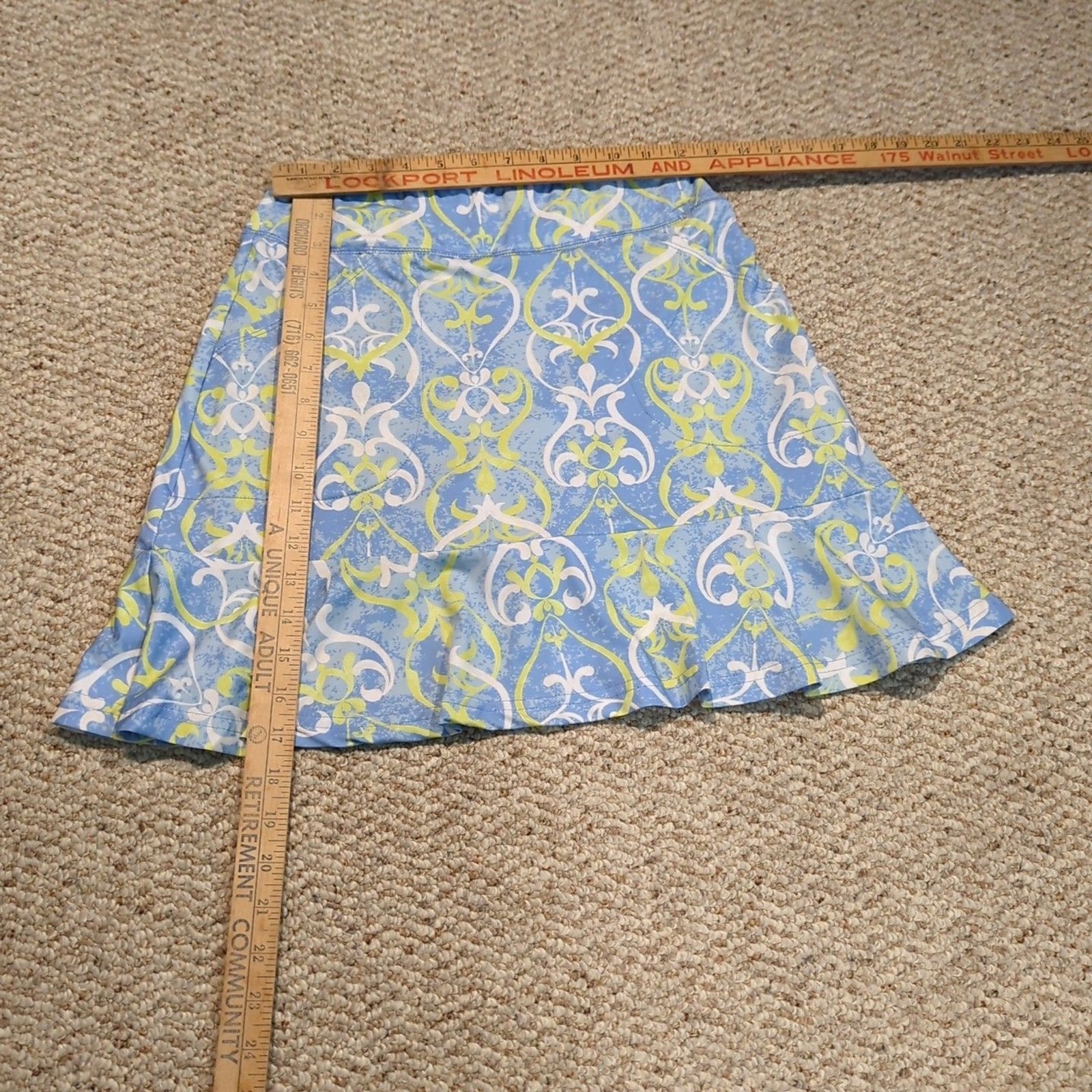 Ana Clare Skirt Skort Womens XS Blue Pockets Golf Tennis Activewear Ruffle