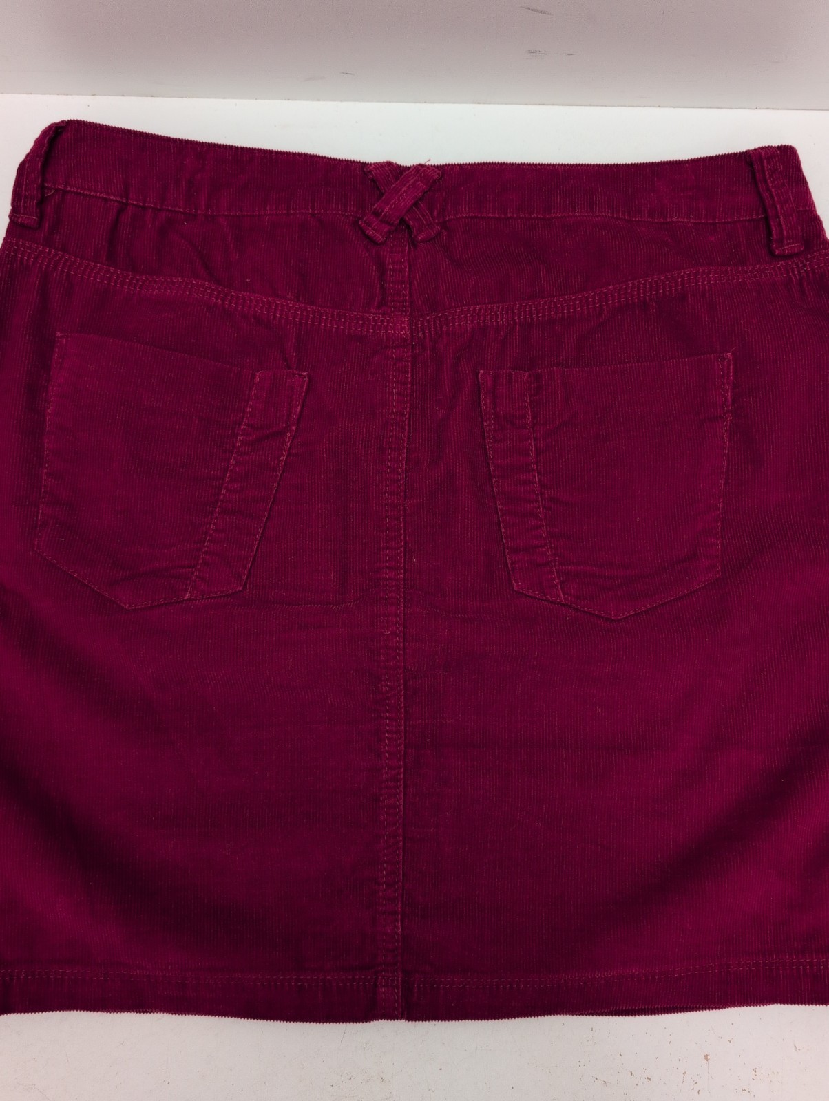 M&S Indigo Collection Corduroy Mini Skirt in Berry Colour Size UK 14 Length 18″.