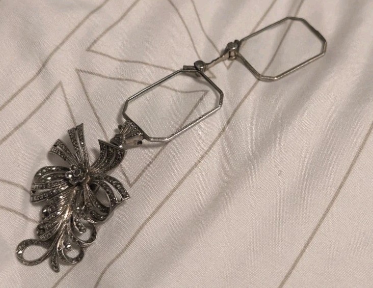 Antique Vintage Lorgnette Marcasite Glasses Antique Vintage, Germany