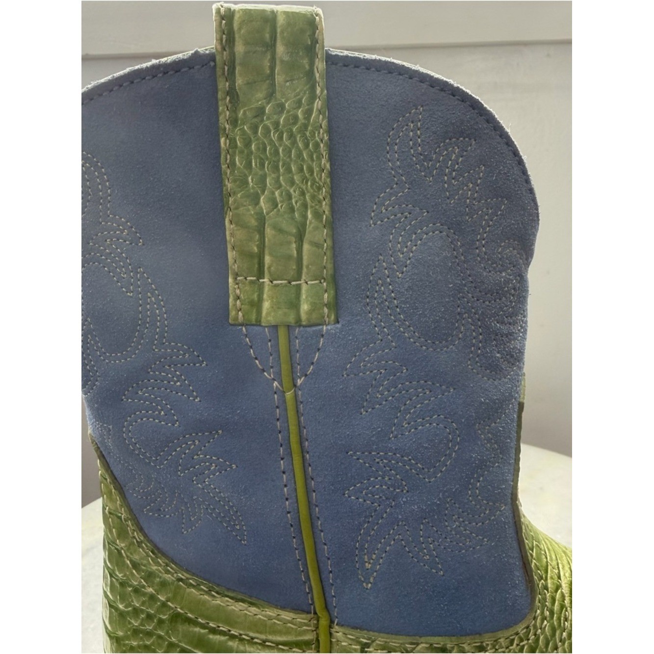 Ariat Brown Leather Boot with Green Accent