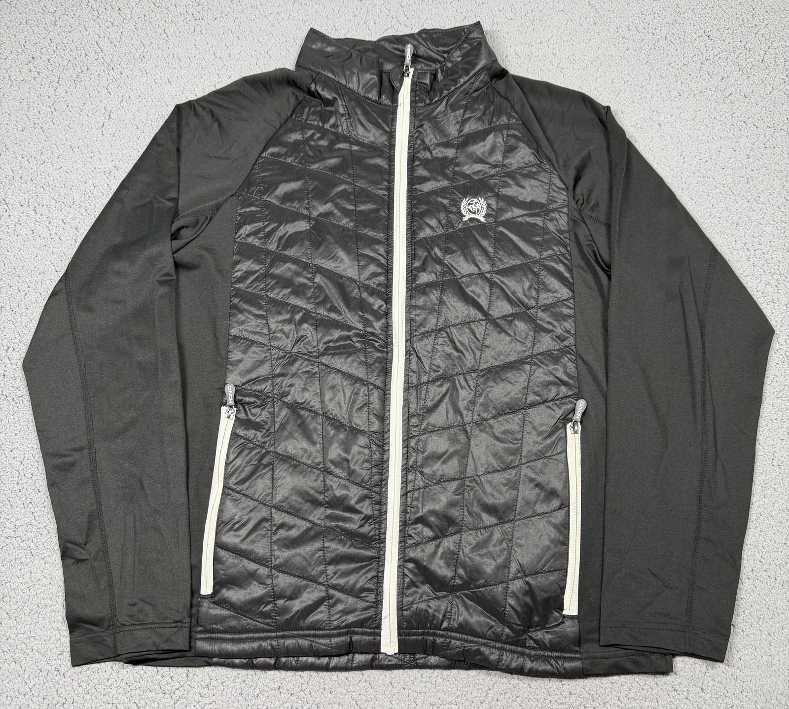 Cinch Jacket Mens XL Black Quilted Softshell Full Zip Lightweight MWJ1024000