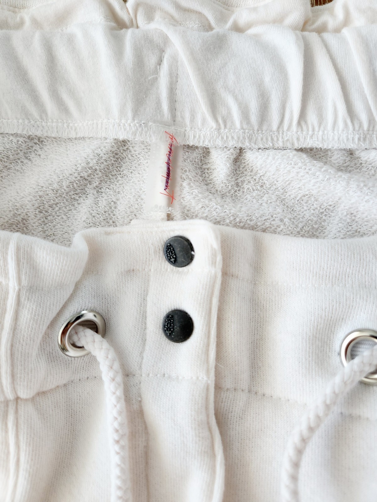NEW Free People Full Court Wide Leg Pants Large FP Movement Ivory Sweatpants