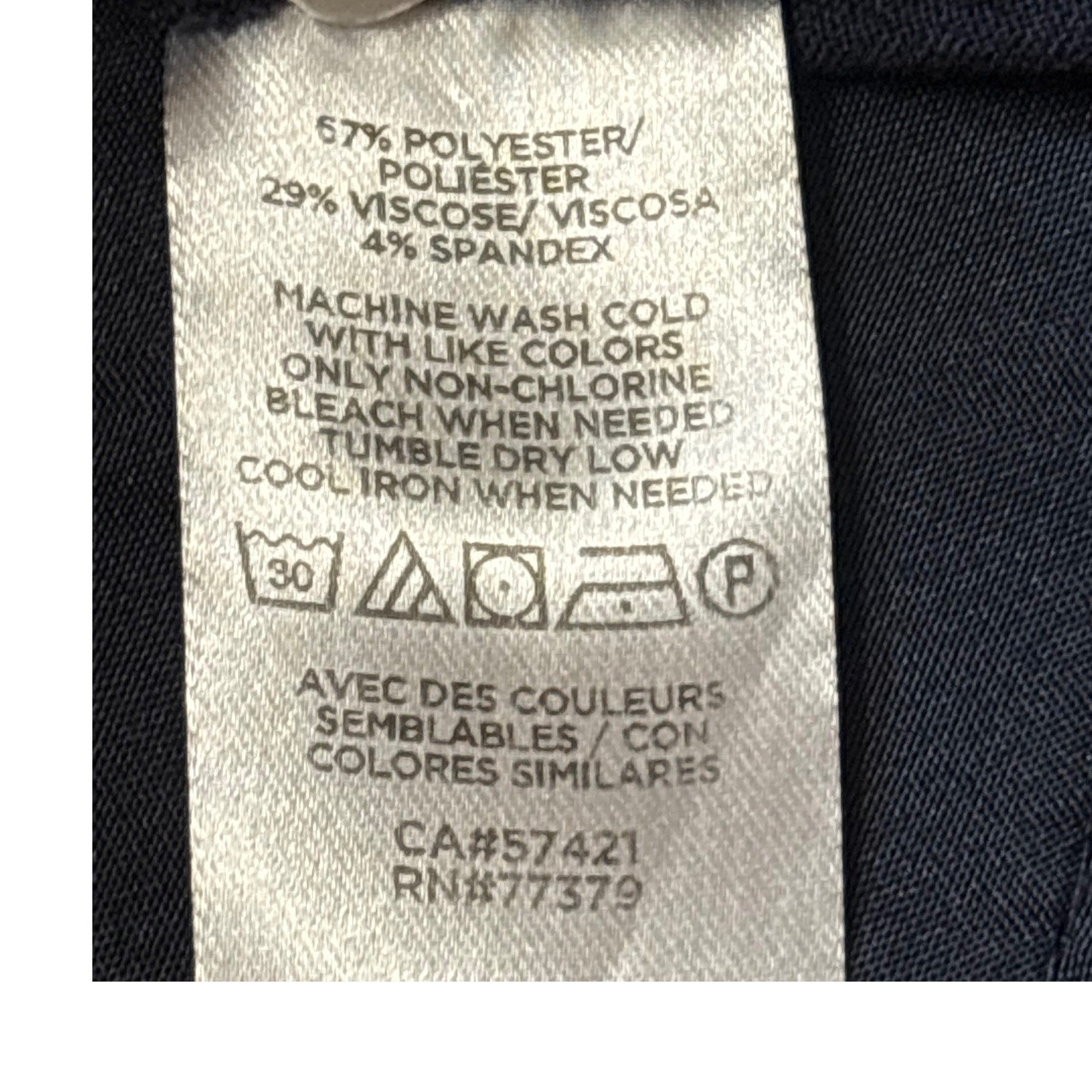 Ann Taylor Factory Dress Pants Womens 12P Navy Blue Flare Leg Stretch Career