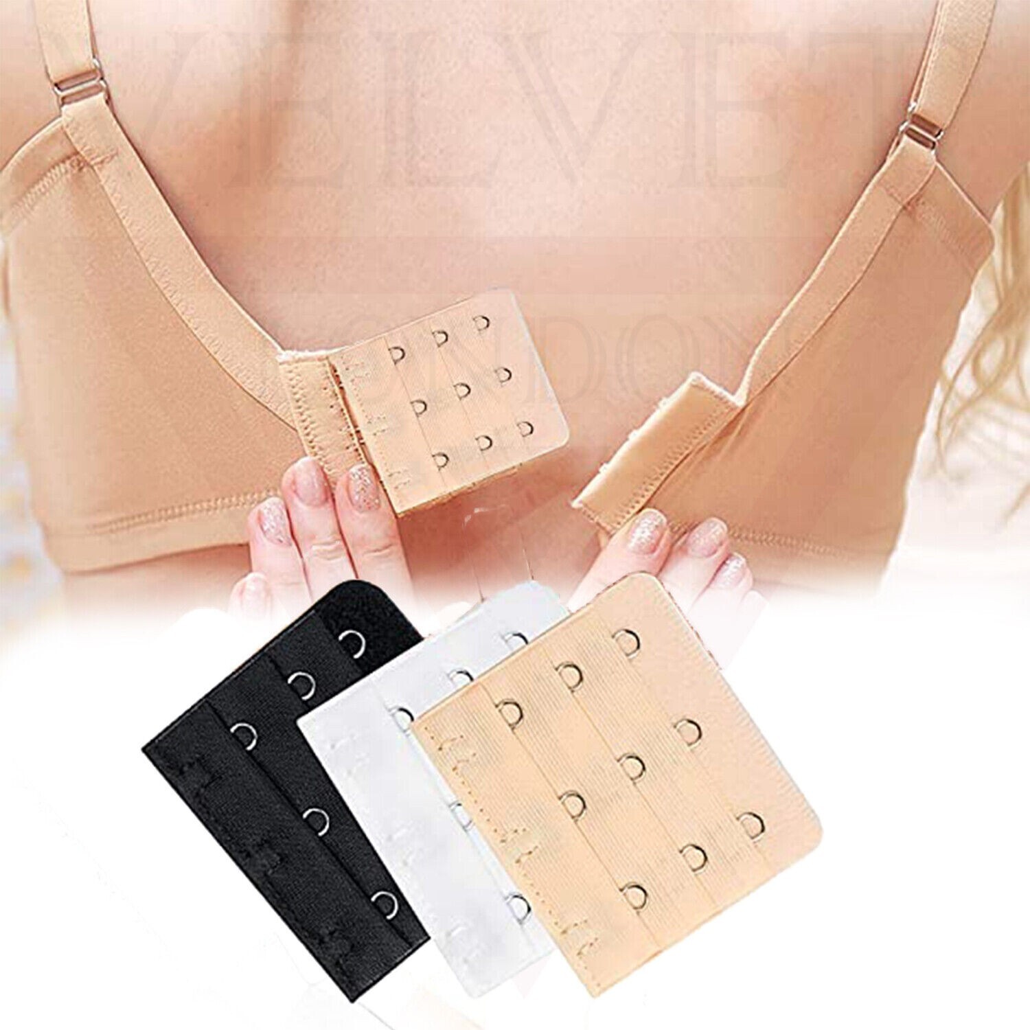 BRA EXTENDER Sally’s ® – 3 HOOKS 3 POSITIONS – VARIOUS COLOURS