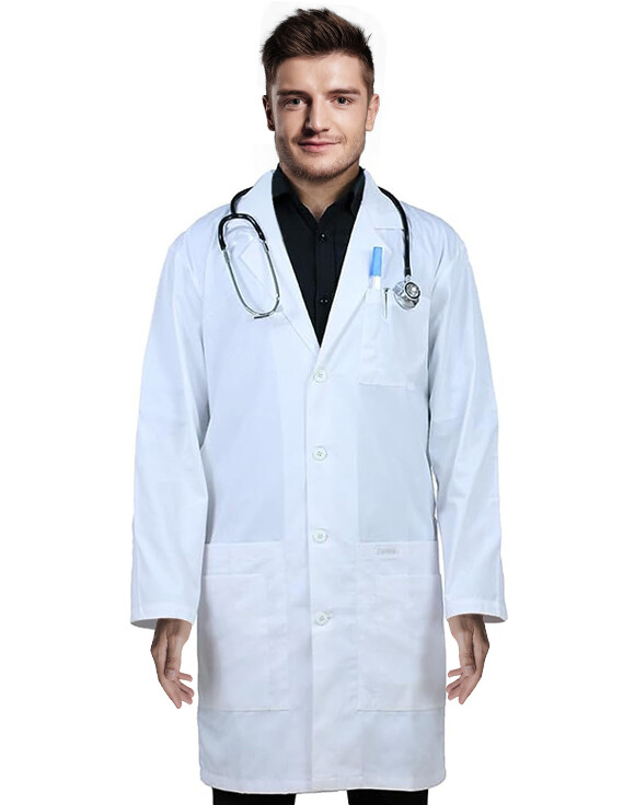 Panda Uniform By Heedfit Professional Unisex White Lab coat 38″ FREE SHIPPING!