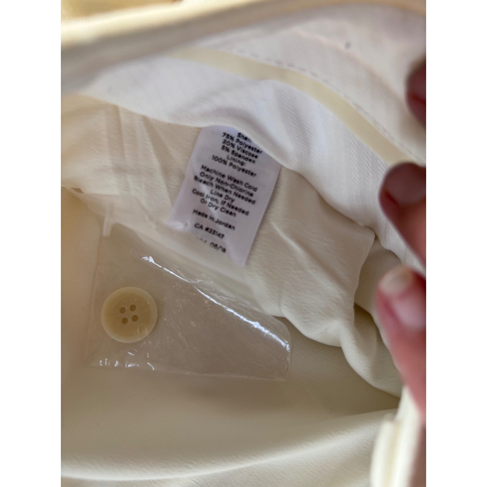 Talbots Hampshire Ankle Pants Ivory White Straight Leg Stretch Trousers 6P NEW
