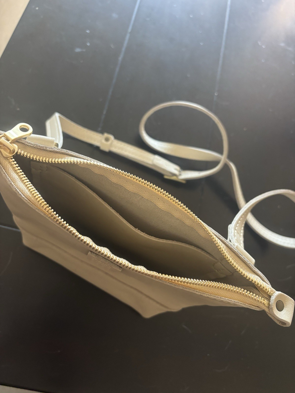 Portland Leather Festival Bag -Bone colored