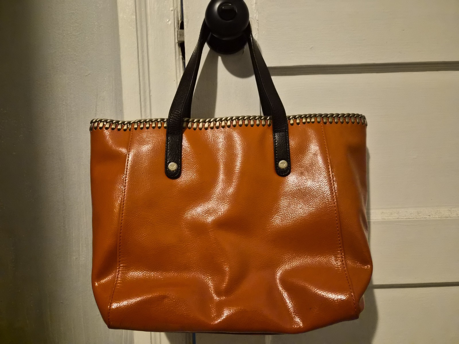 Braun Buffel Brown Pebbled Tote Double Handles Zip Top Gold Hardware Lined