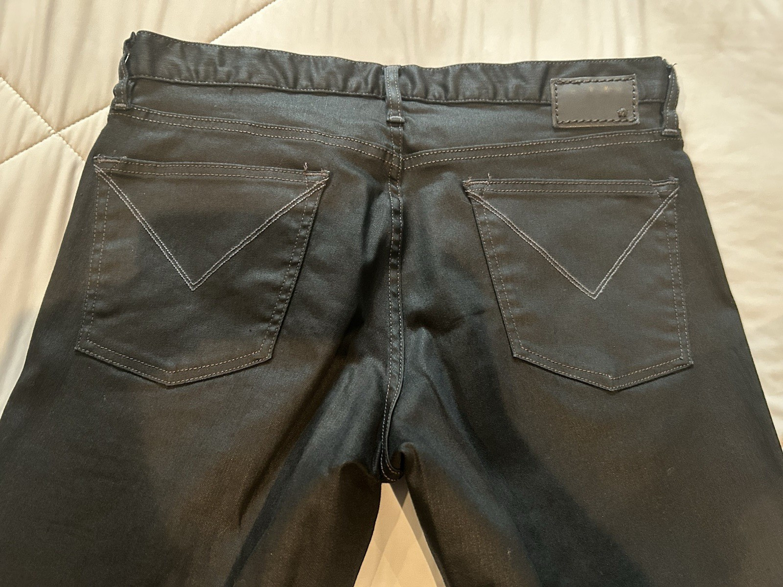 4 pair-John Varvatos Men’s Dark Wash Blue Denim Slim Straight Jeans Mid Rise
