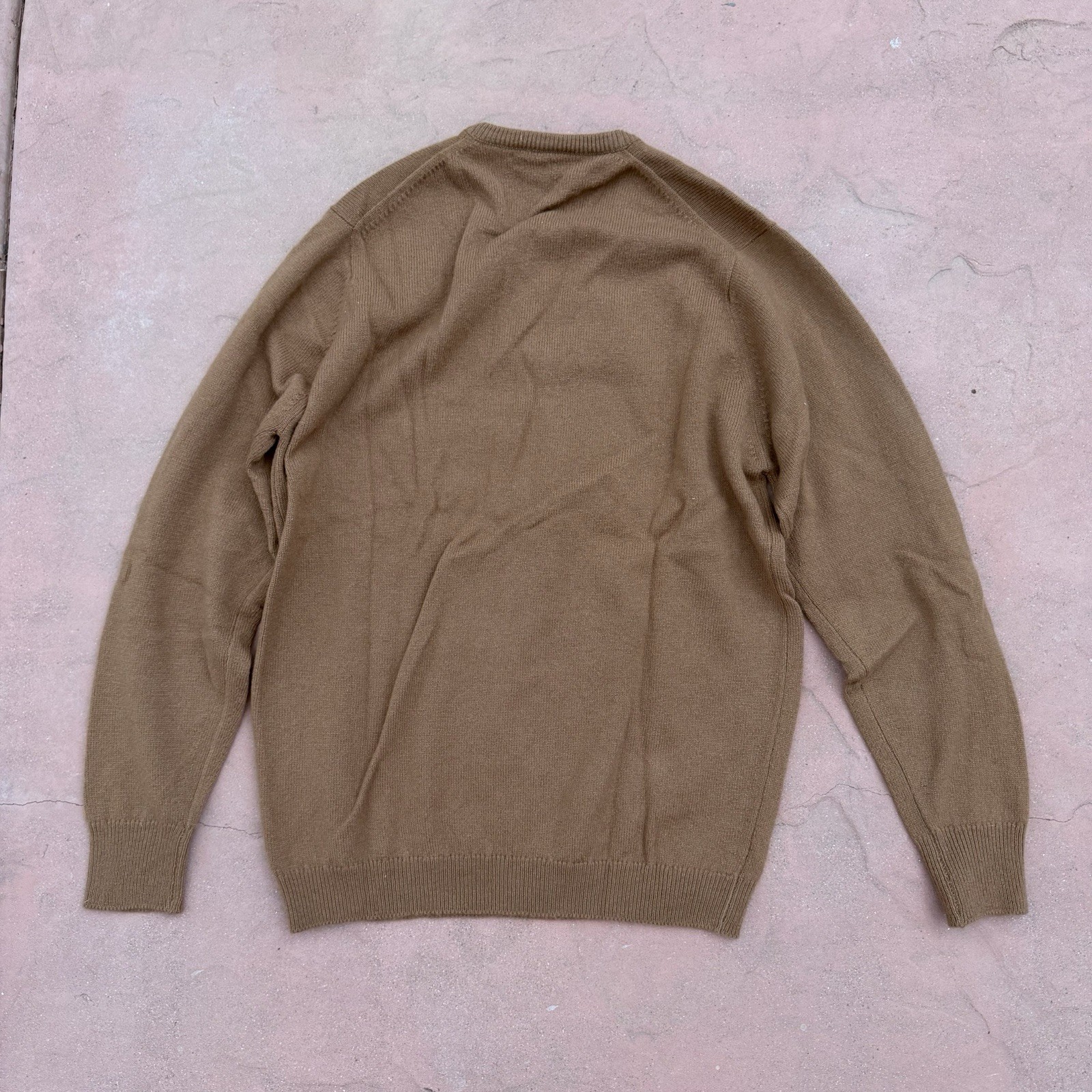 Vintage 60s/70s Alan Paine V-Neck 100% Lambswool Knit Sweater Size 40 Made In UK