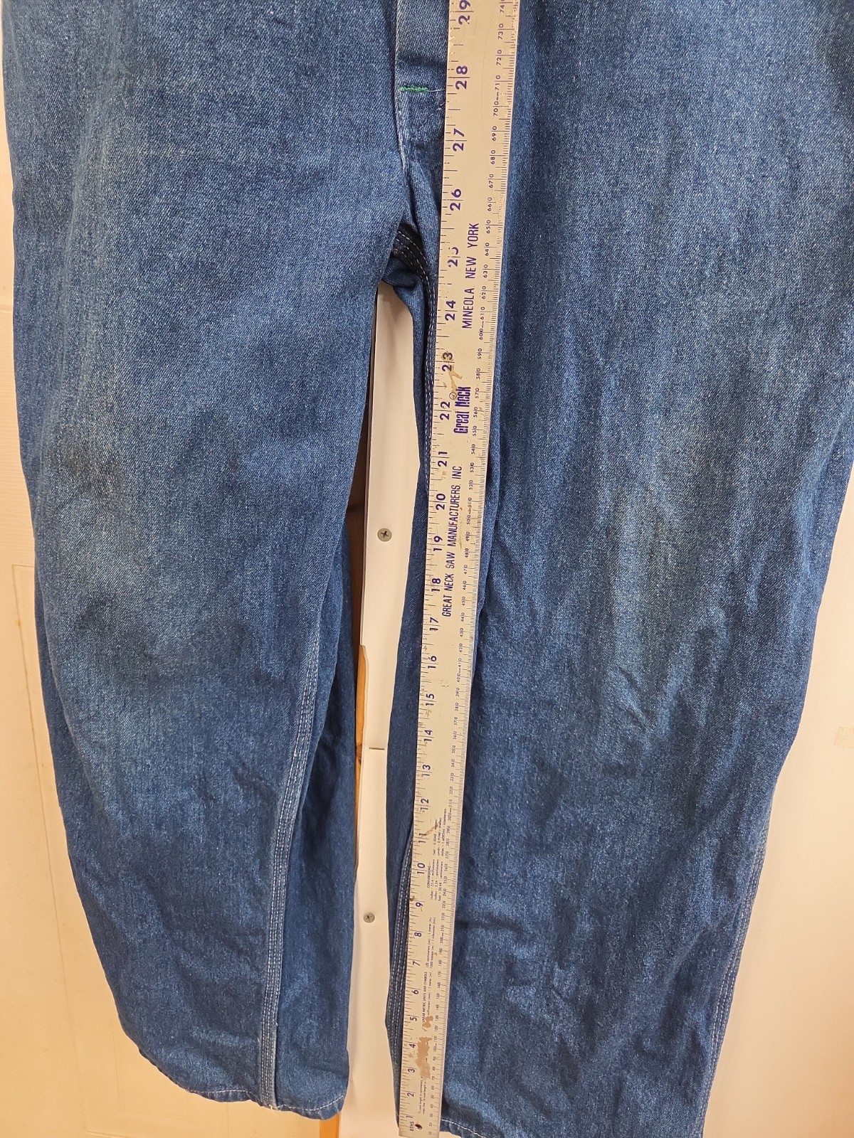 Vintage Liberty Overalls Mens 34×30 Blue Denim Bibs Work Farm Outdoor USA Made