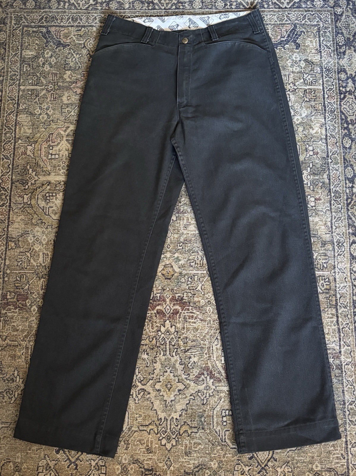 Vintage Grey Black Ben Davis Frisko Jeens 33×32 Made in USA