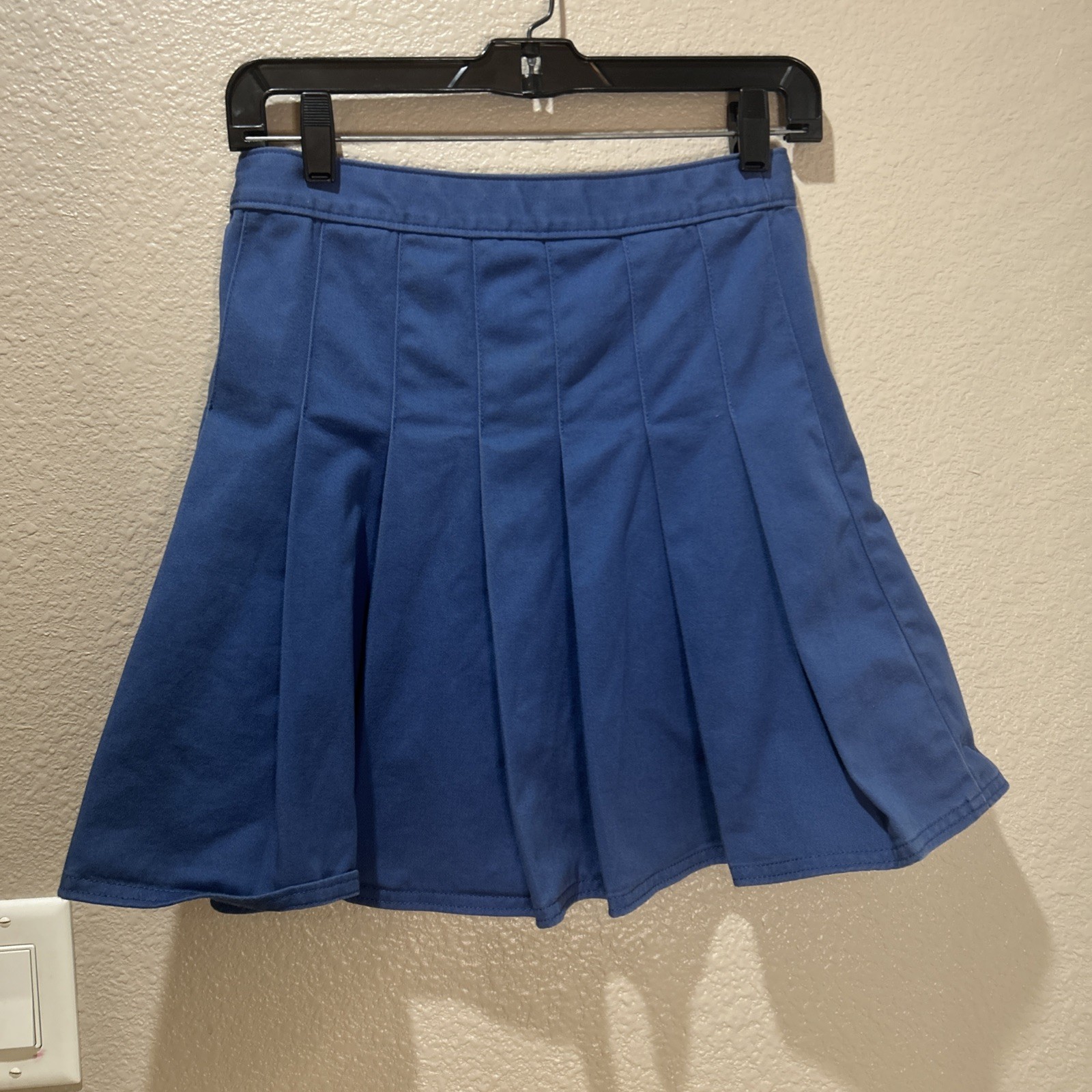 Vans Off The Wall Emo Punk Chino Blue Pleated Mini Tennis Skater Skirt Small 25