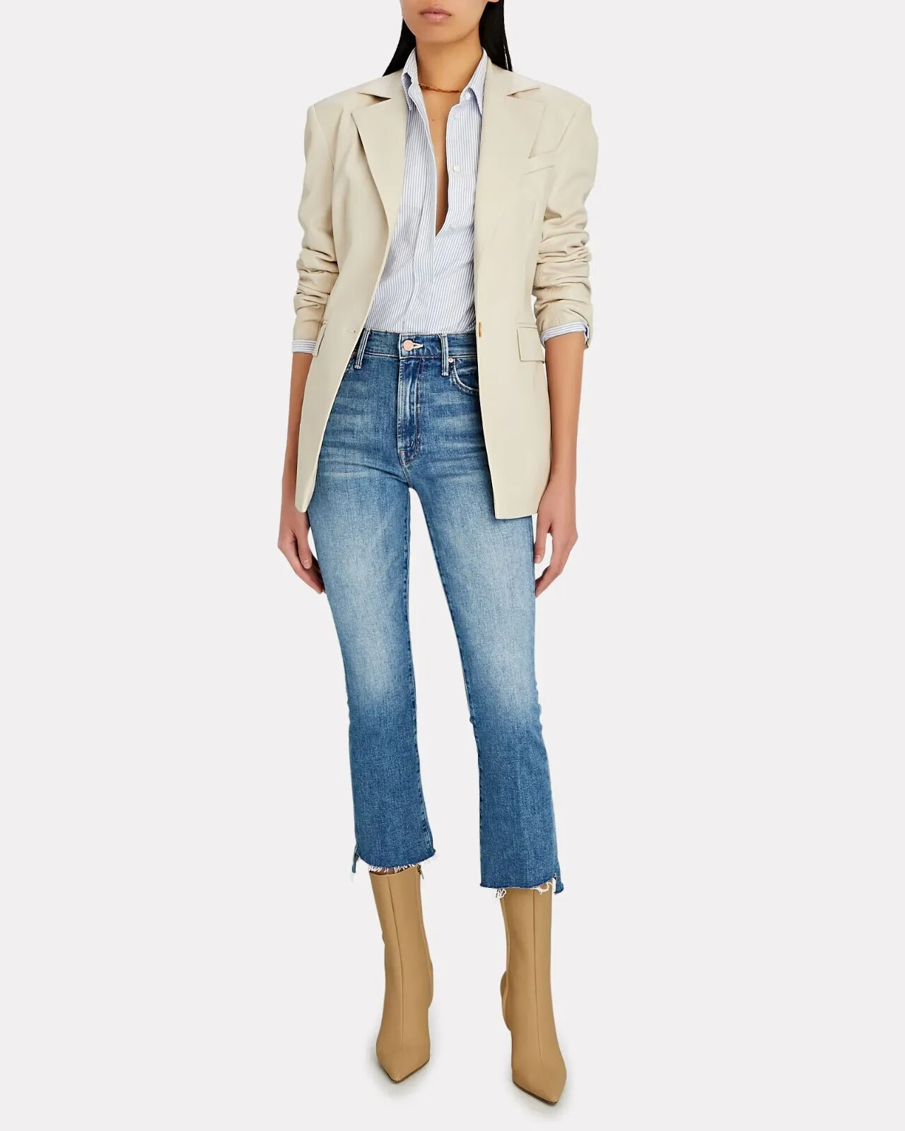 NWT Mother Denim Insider Crop Step Fray in Scenic Route Size 24, 26, 30 $228