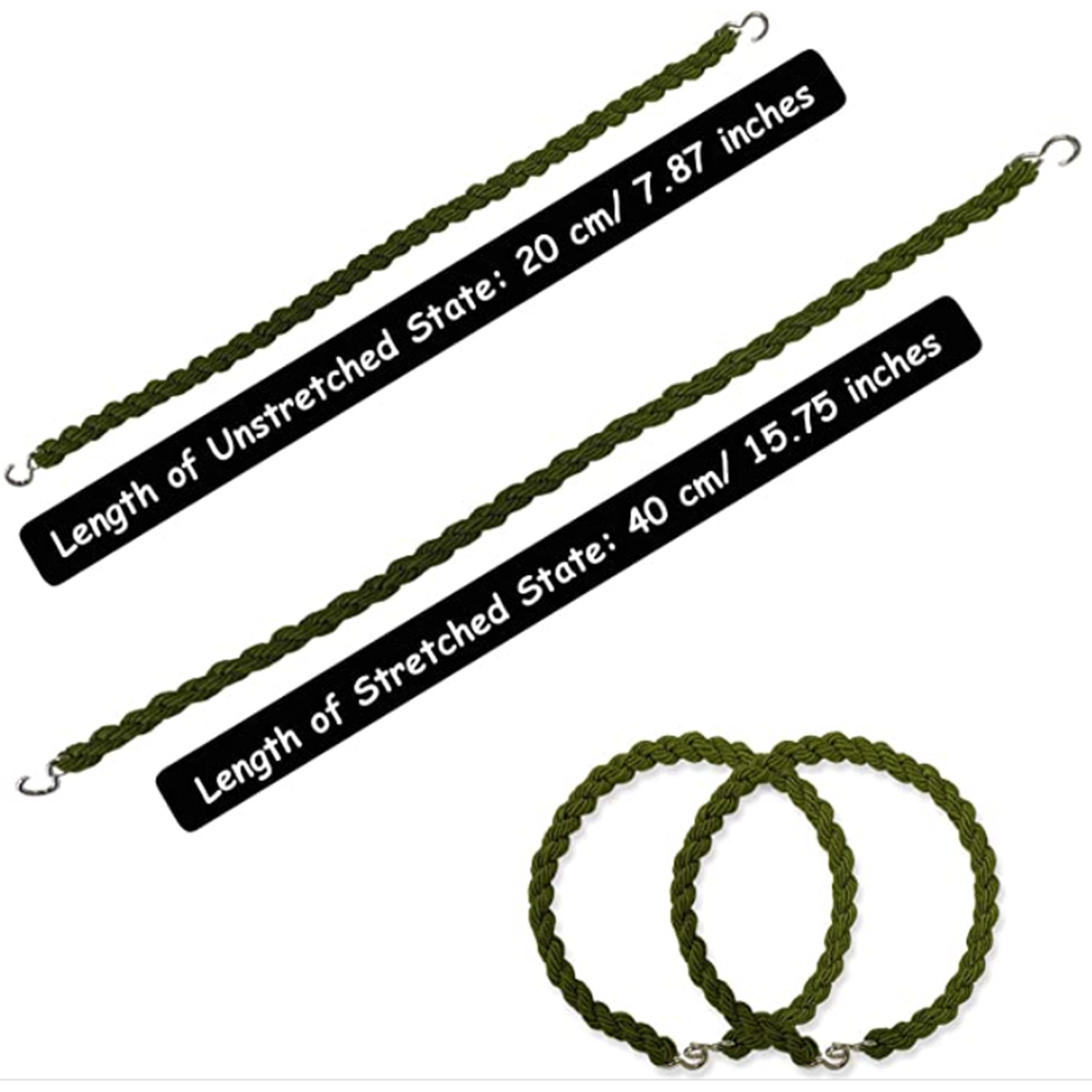 5/10 Pair Green/Black Elastic Boot Bands USMC Military Blousing Straps