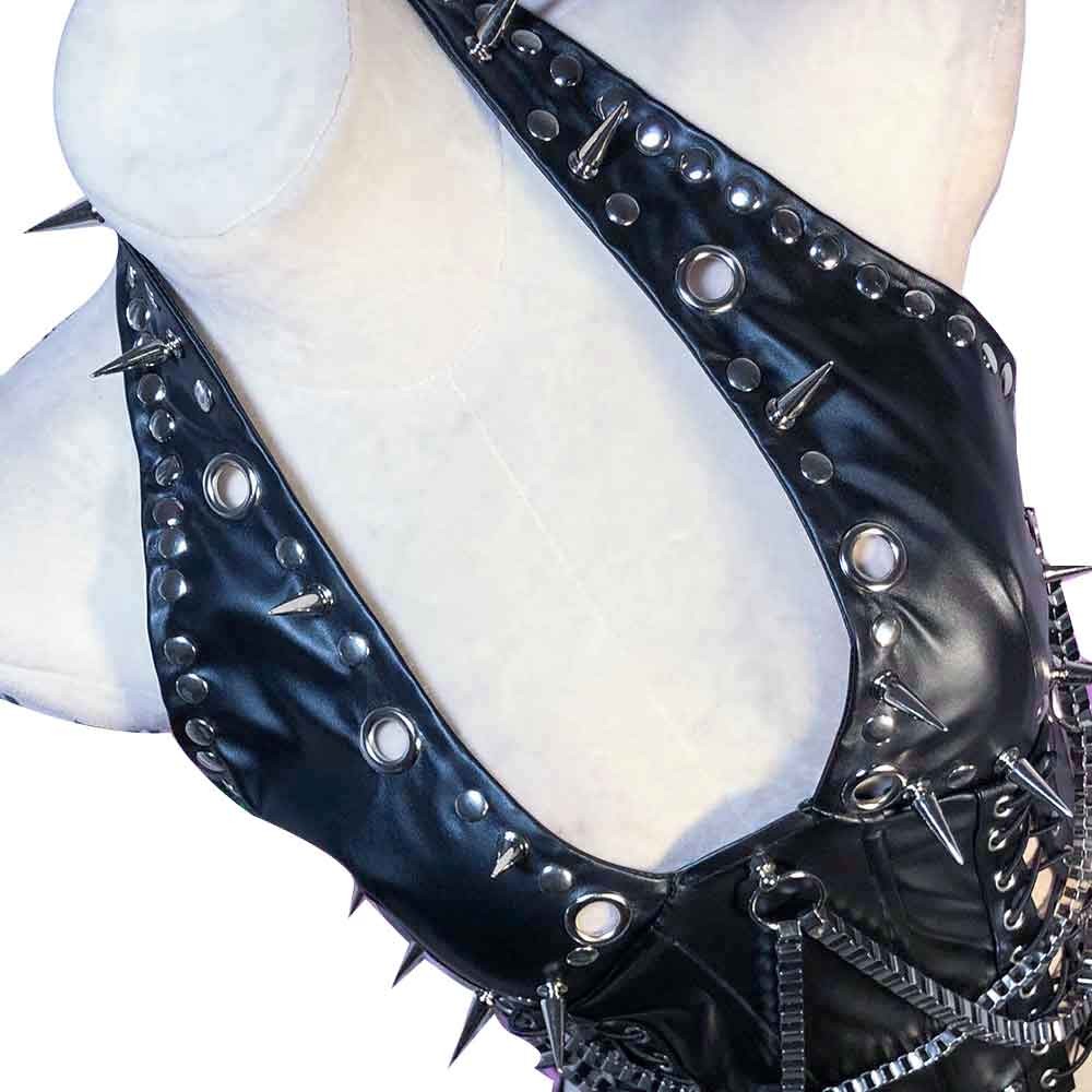 Goth Tops Emo Clothing Grunge Spiked 80s Boho Y2K Punk Rock Clothes Gothic Tank