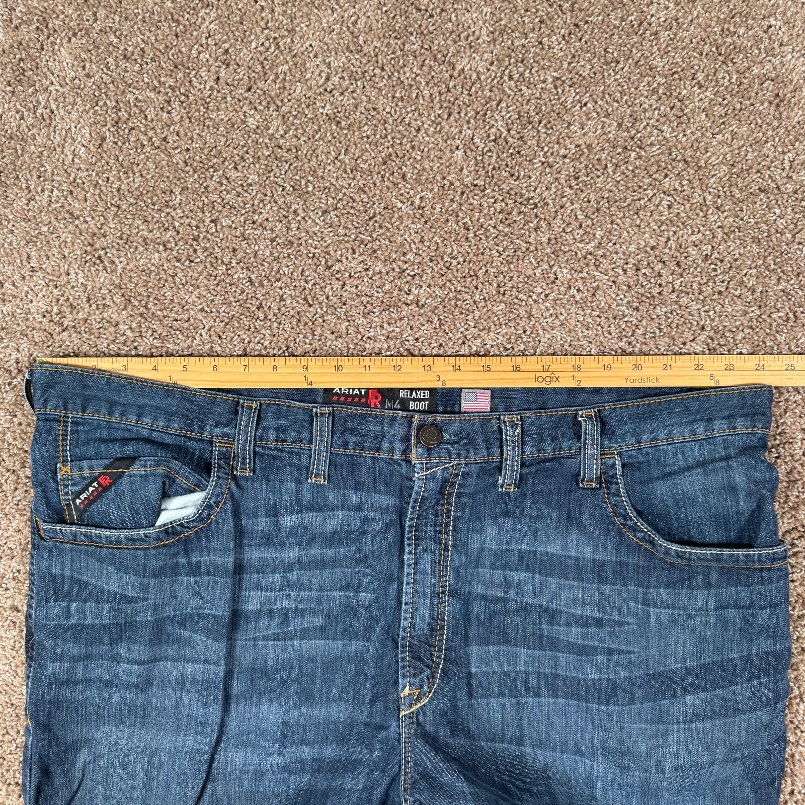 Ariat FR M4 Relaxed Boot Cut Denim Jeans Work Pants Men’s 48×30 Flame Resistance