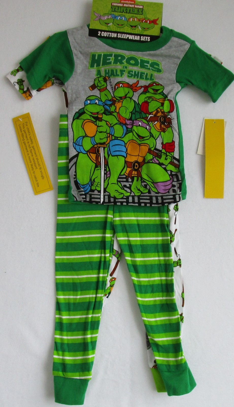 Teenage Mutant Ninja Turtles 4 Piece Cotton Sleepwear Set Size 4T NWT Retail $36